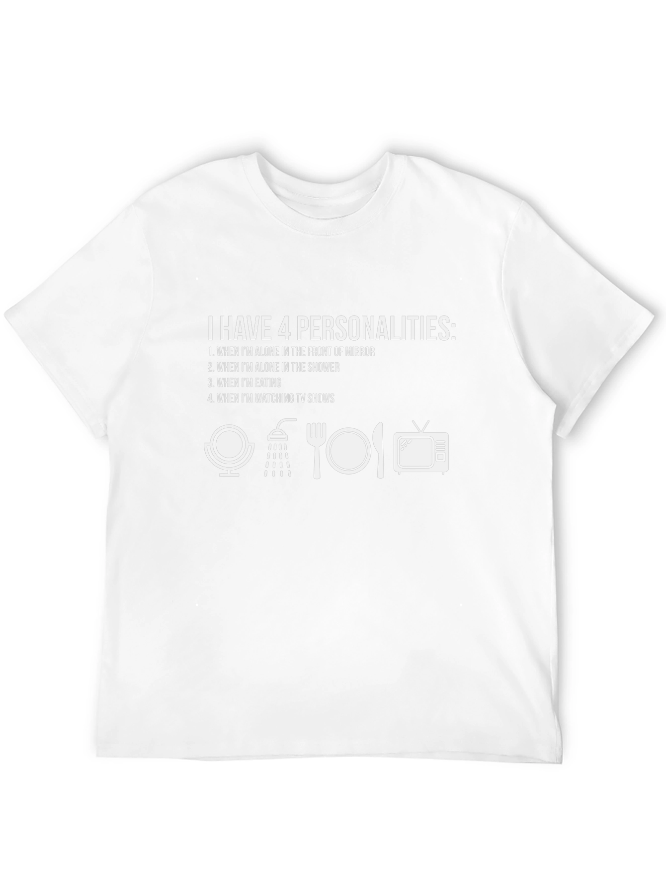 4 Personalities Funny Graphic Tee - Black