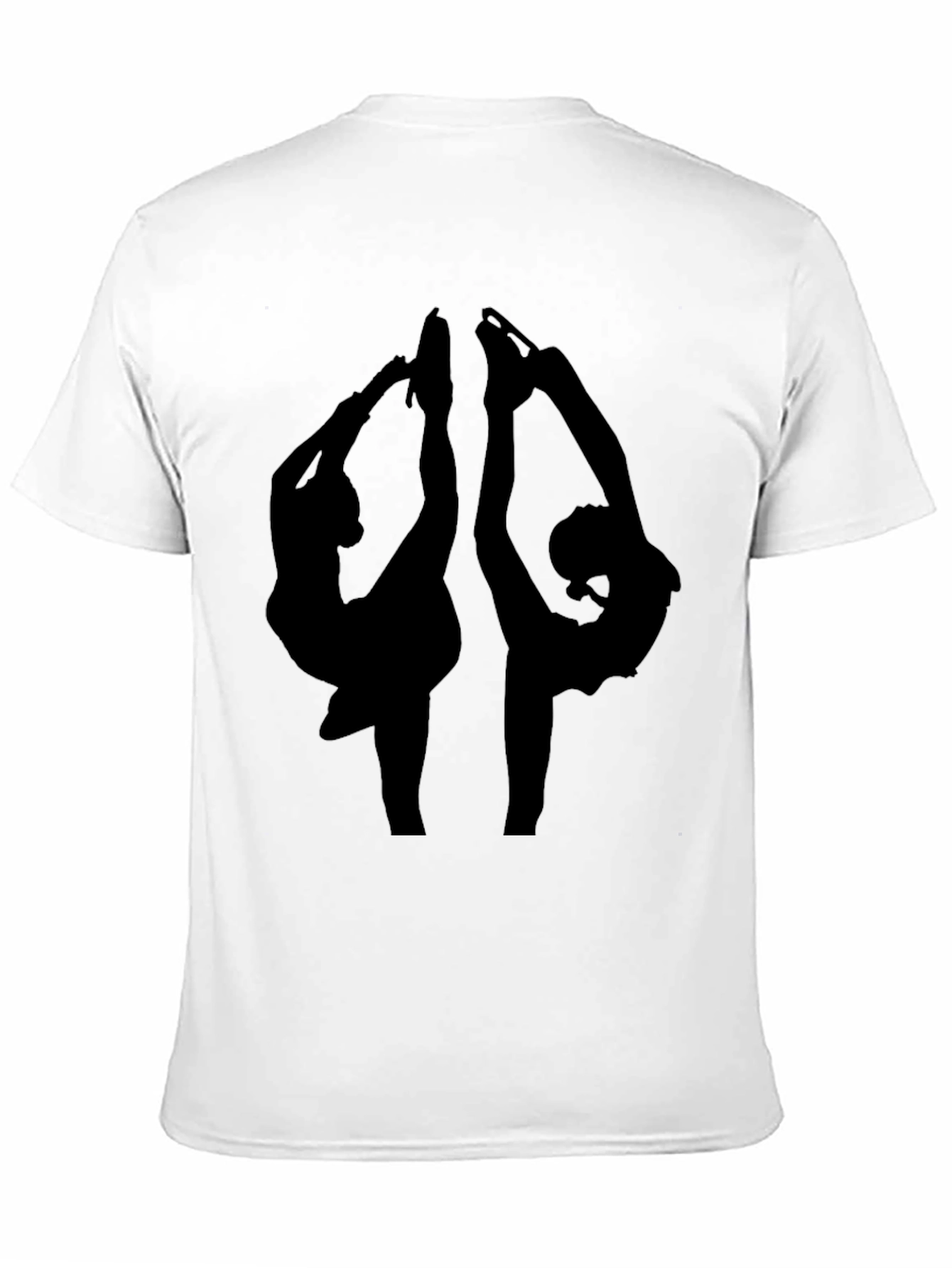 Ice Skating Silhouette Graphic Tee - Black