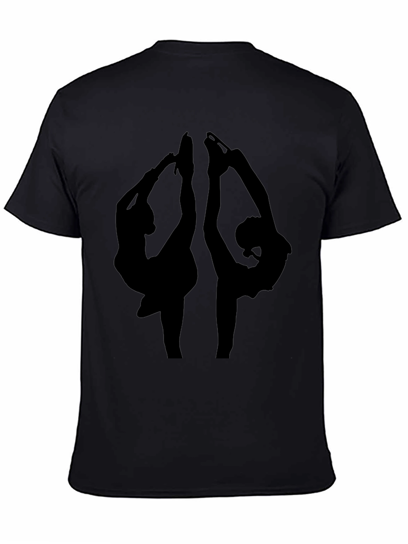 Ice Skating Silhouette Graphic Tee - Black