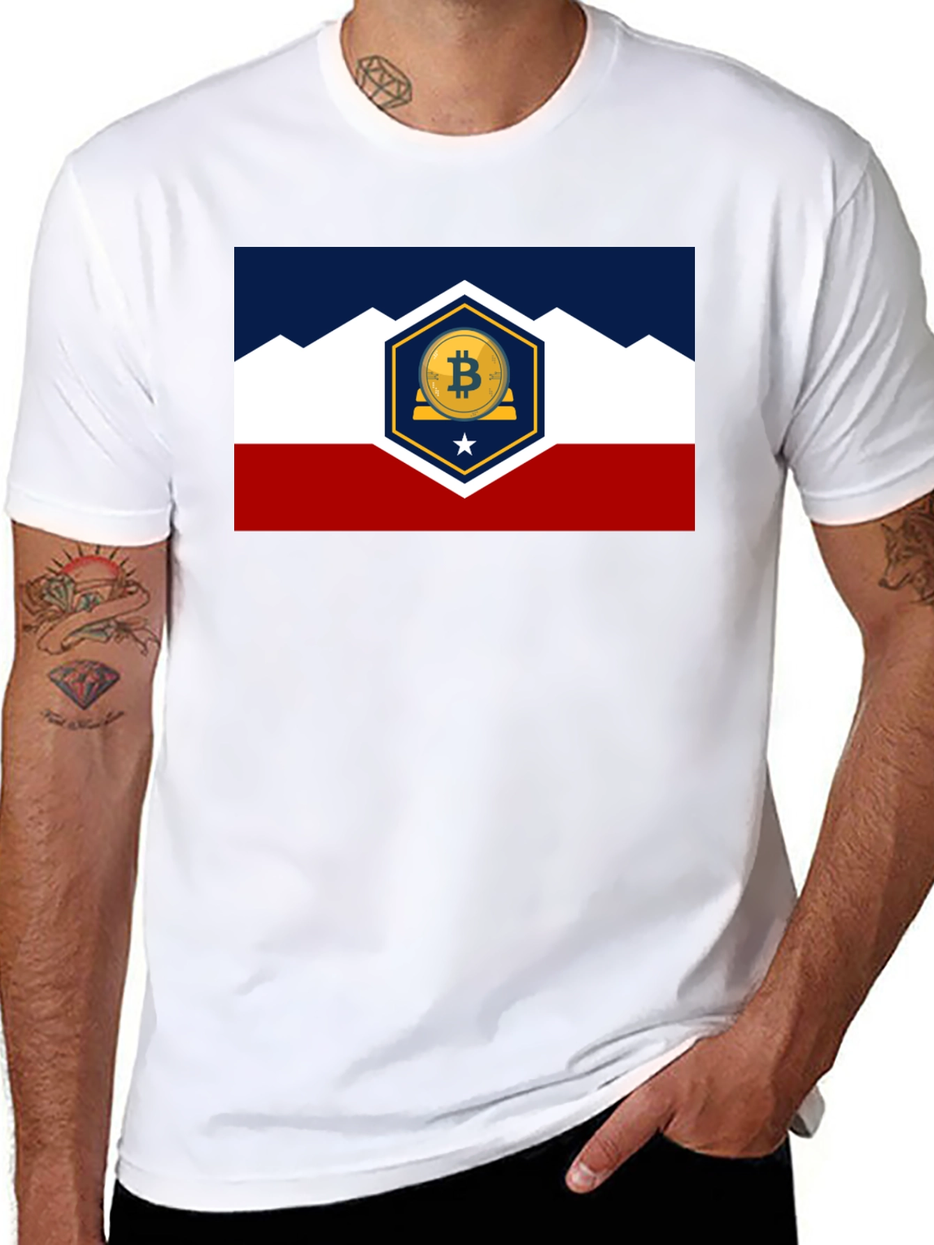 Bitcoin Colorado Flag T-Shirt