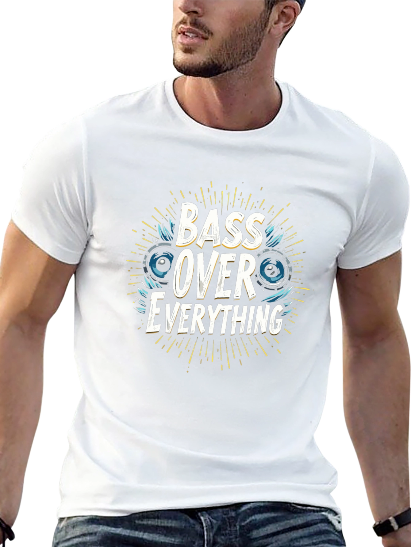 Bass Over Everything Black Graphic Tee
