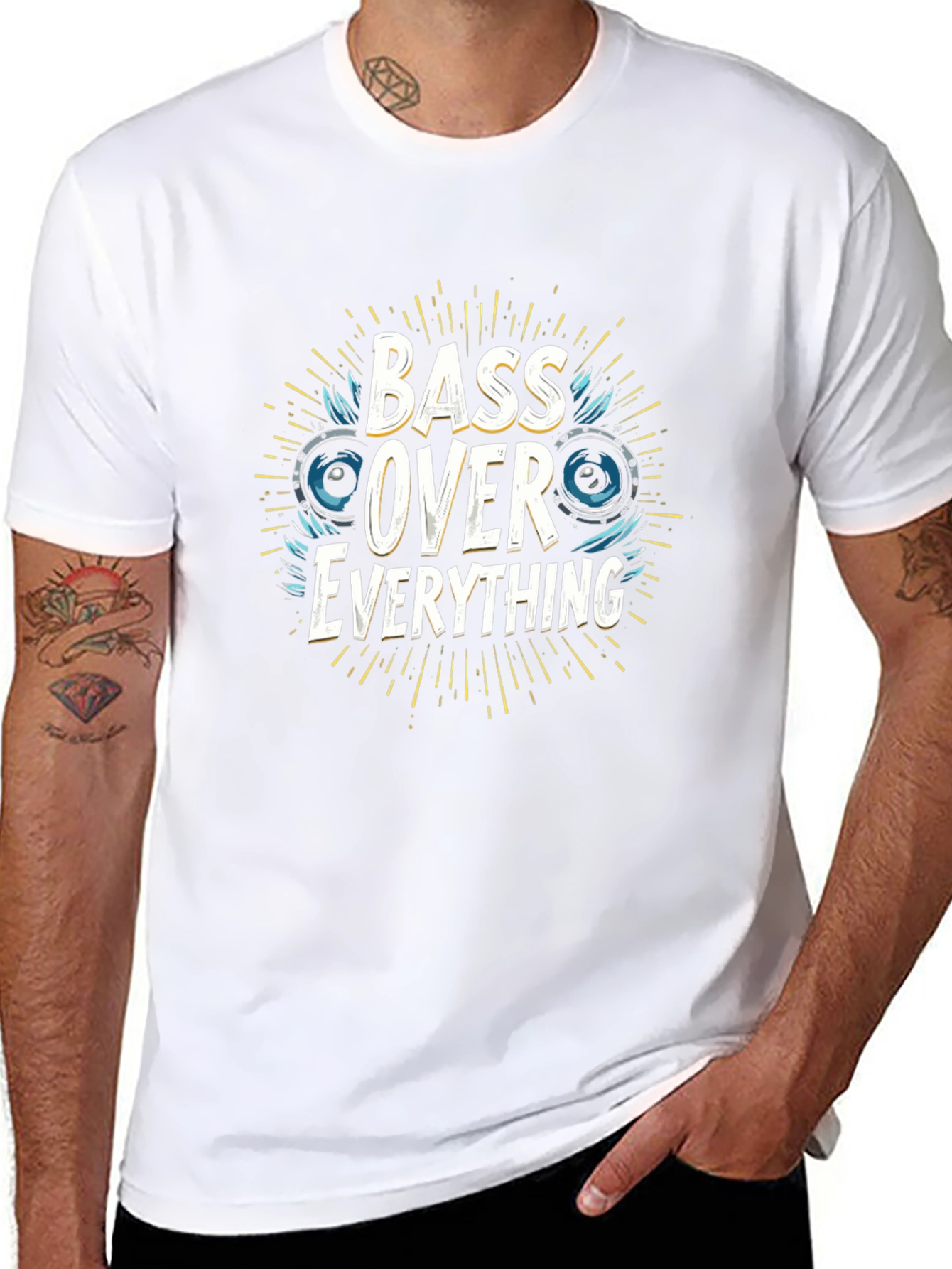 Bass Over Everything Black Graphic Tee