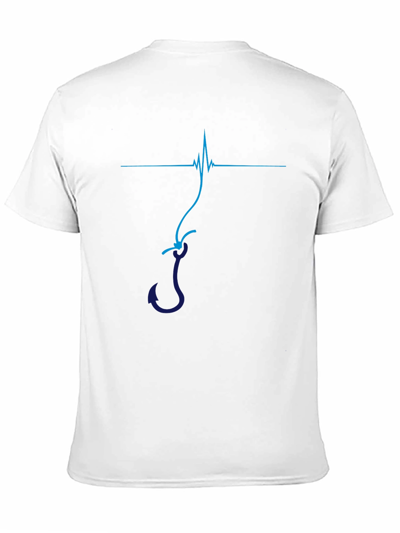 Fishing Hook Heartbeat Graphic T-Shirt