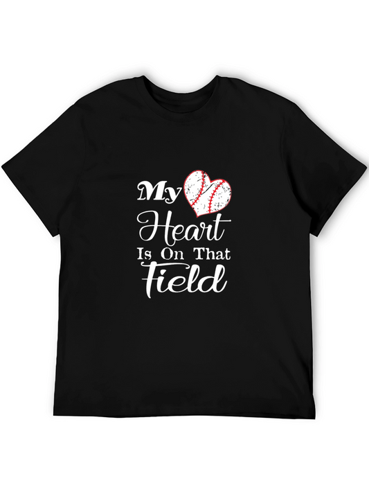 Baseball Heart T-Shirt - My Heart is on That Field