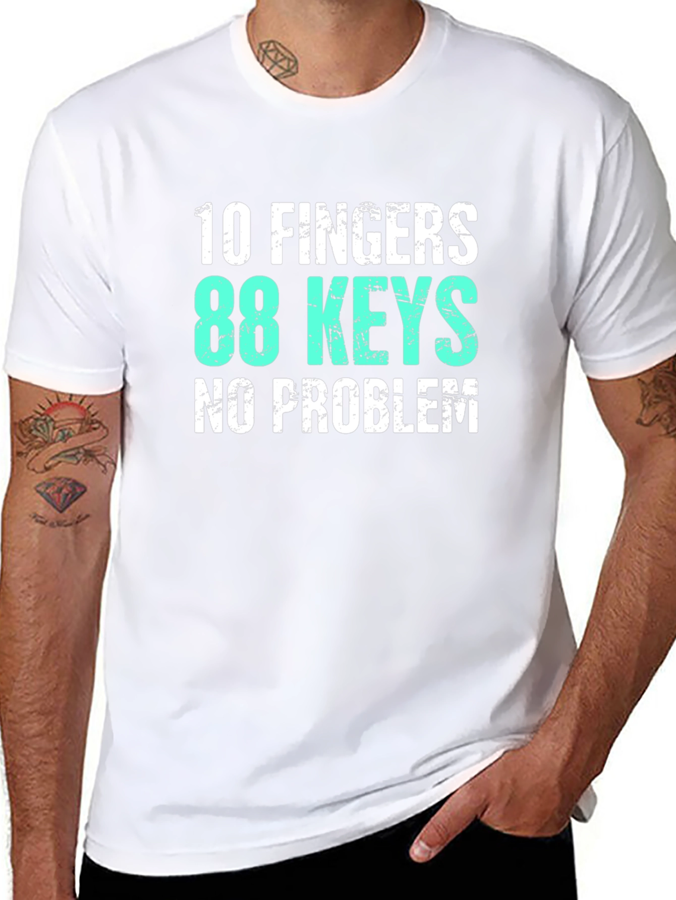 10 Fingers 88 Keys Piano T-Shirt