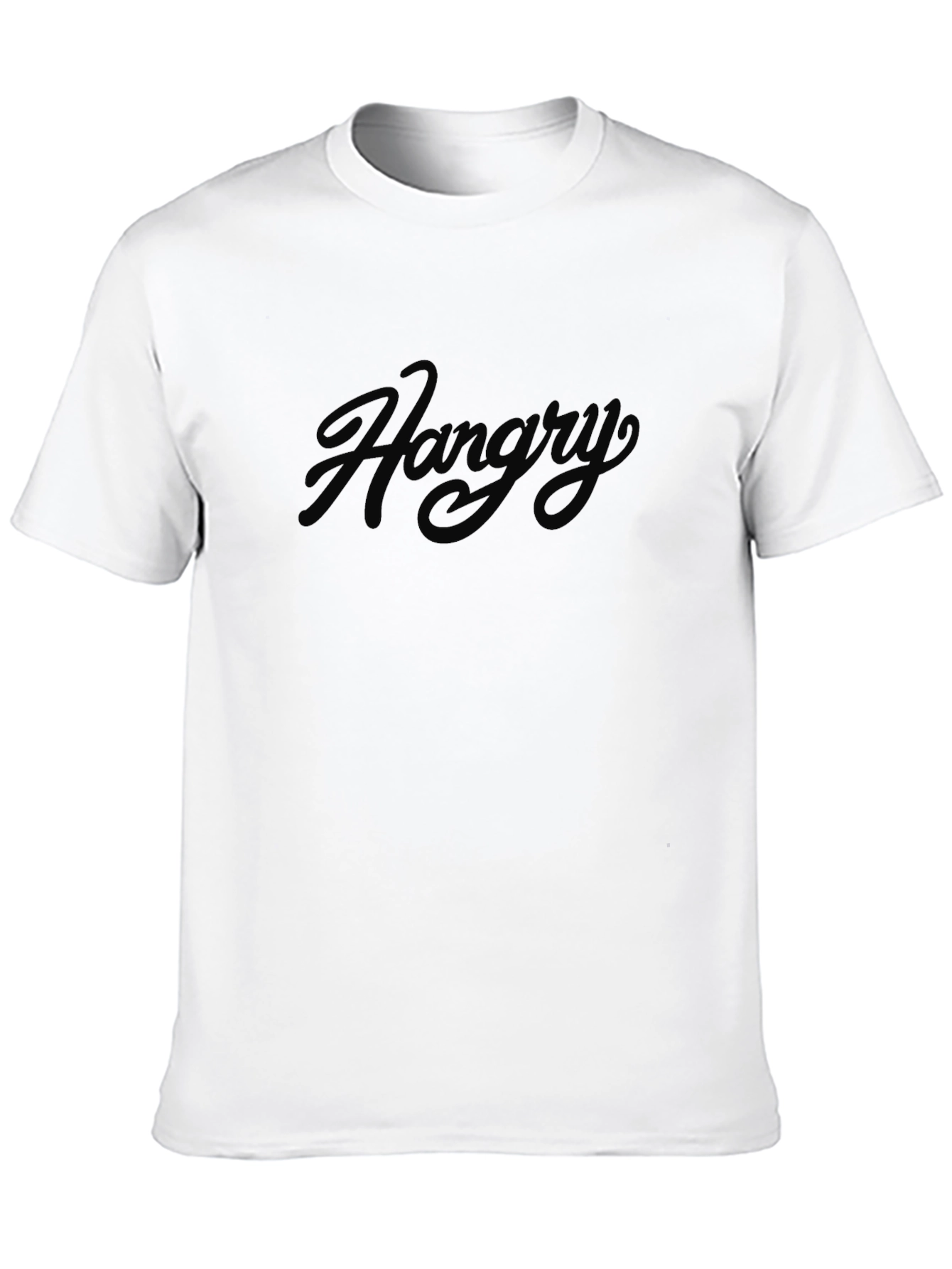 Hangry Black T-Shirt - Modern Crew Neck