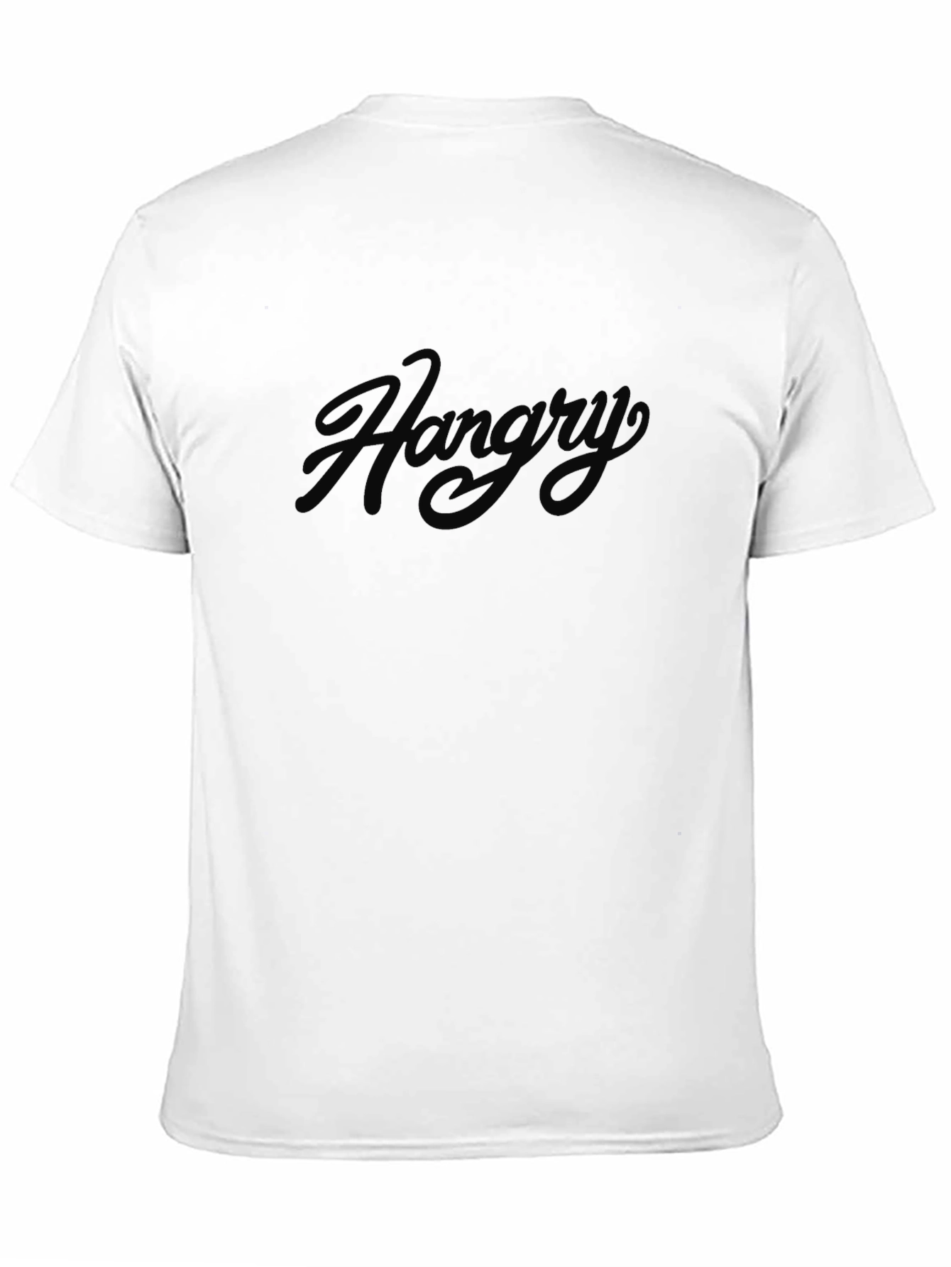 Hangry Black T-Shirt - Modern Crew Neck
