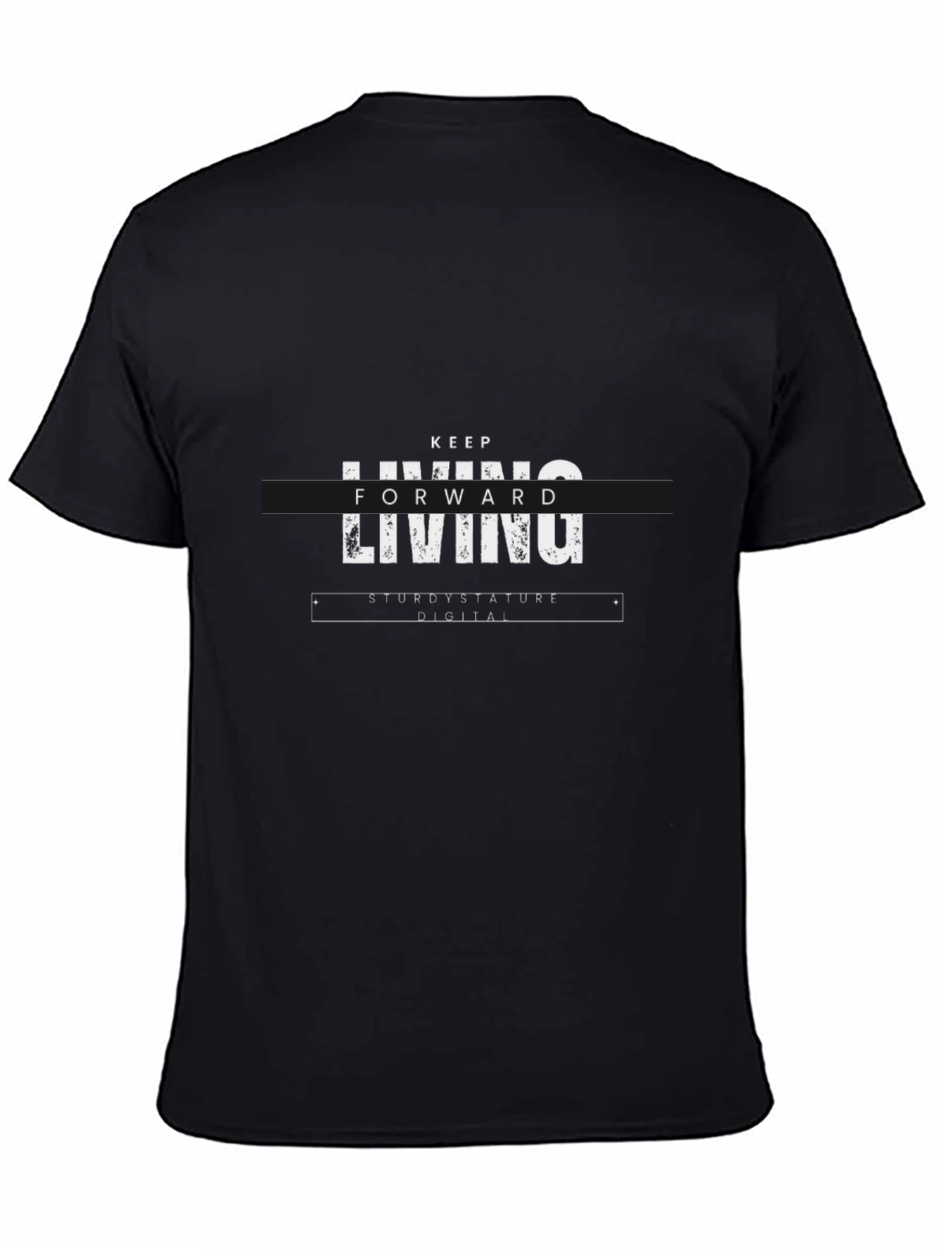 Keep Living Forward Black Graphic Tee