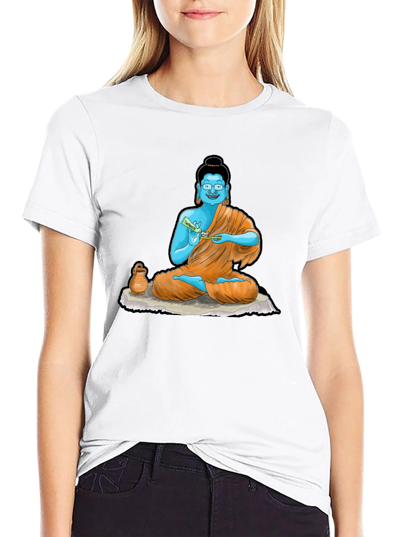 Buddha Toothpaste Graphic Tee - Unique Design