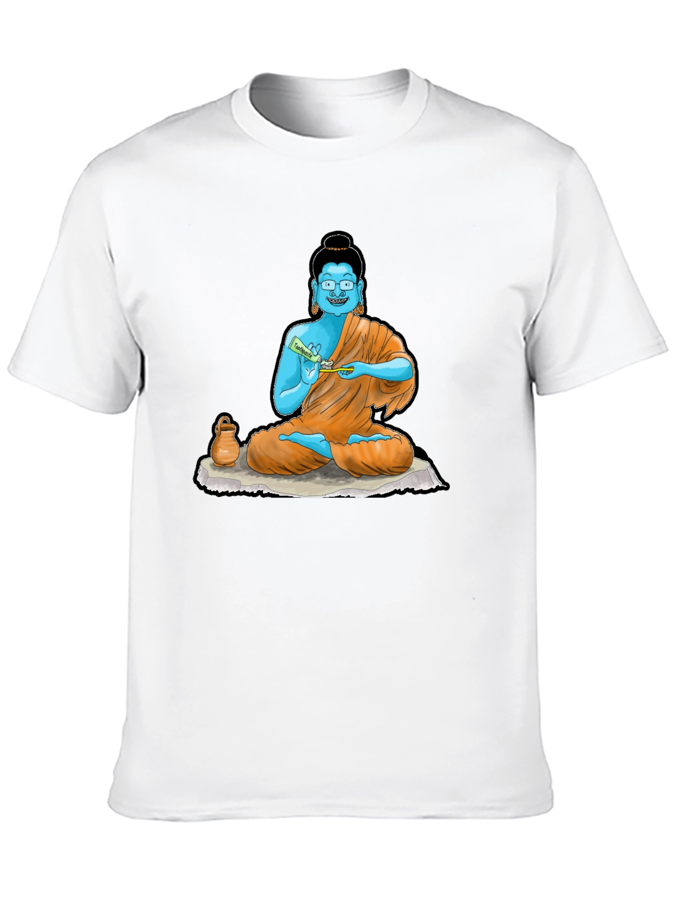 Buddha Toothpaste Graphic Tee - Unique Design