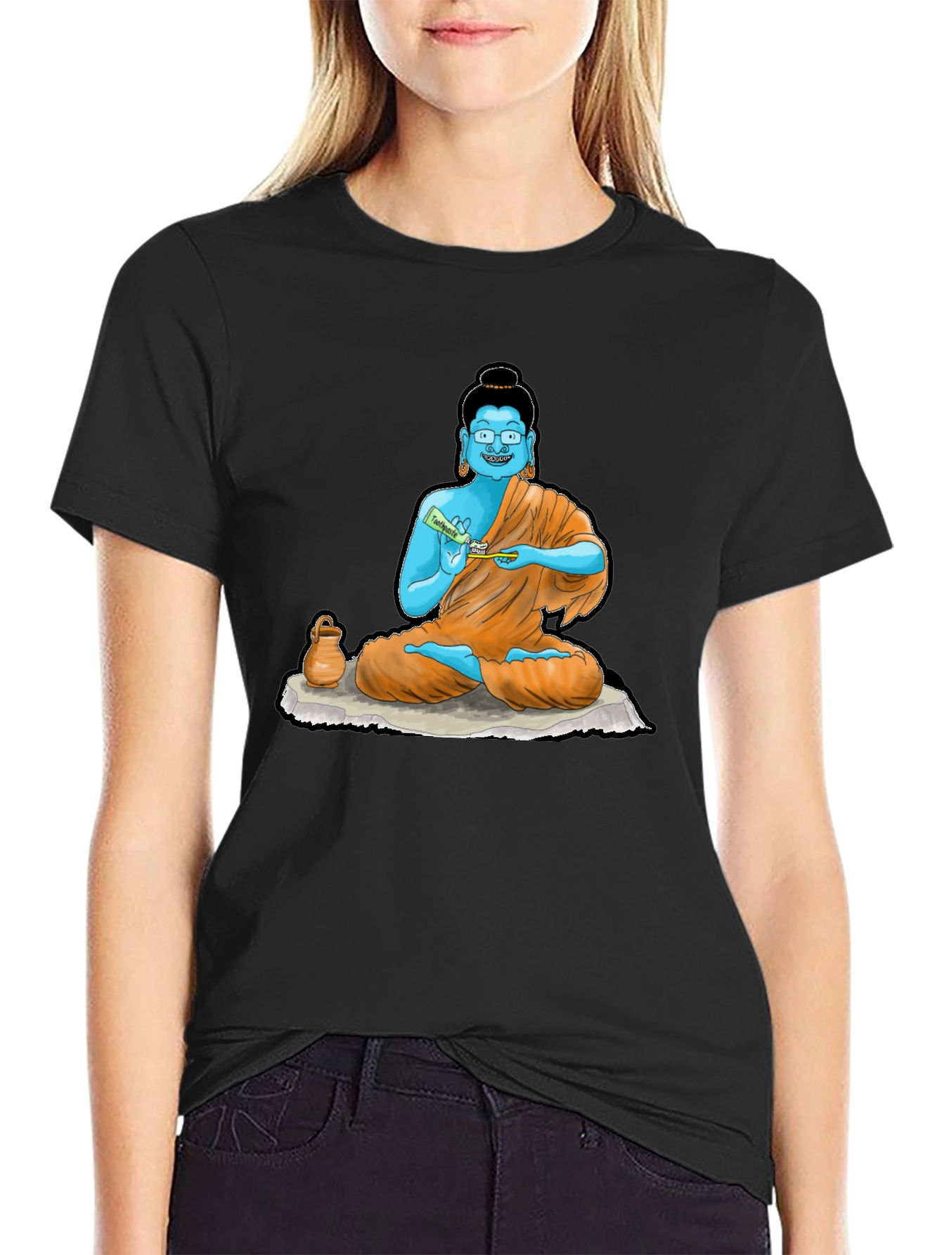 Buddha Toothpaste Graphic Tee - Unique Design