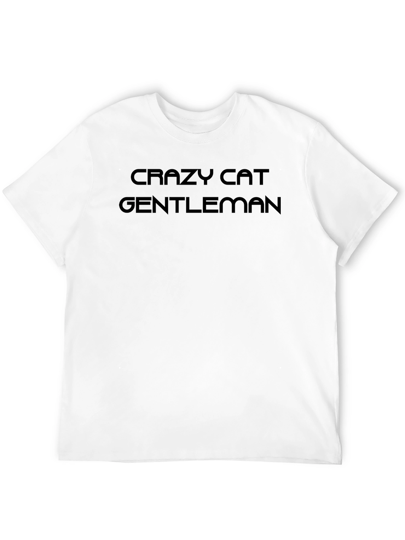 Crazy Cat Gentleman Black T-Shirt