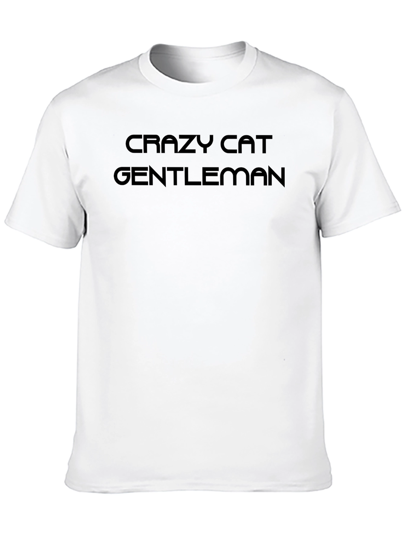 Crazy Cat Gentleman Black T-Shirt