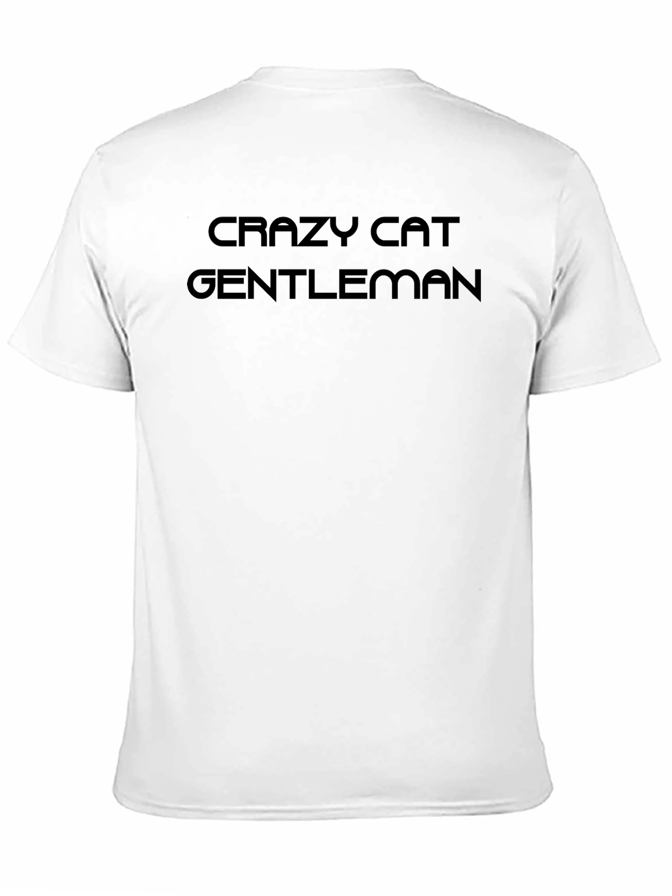 Crazy Cat Gentleman Black T-Shirt