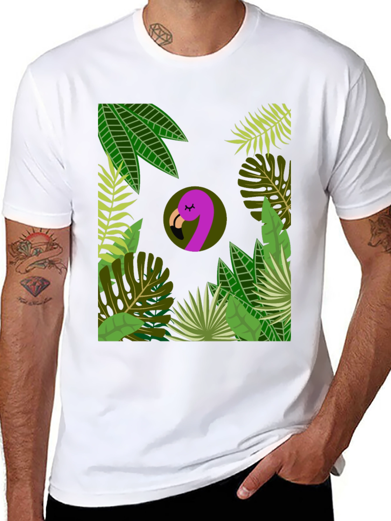 Tropical Flamingo Graphic Tee