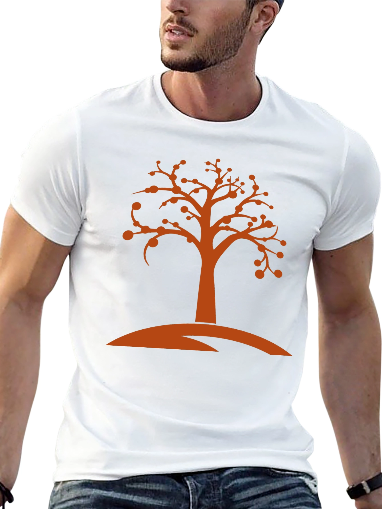 Modern Tree Graphic Tee - Stylish Unisex T-Shirt