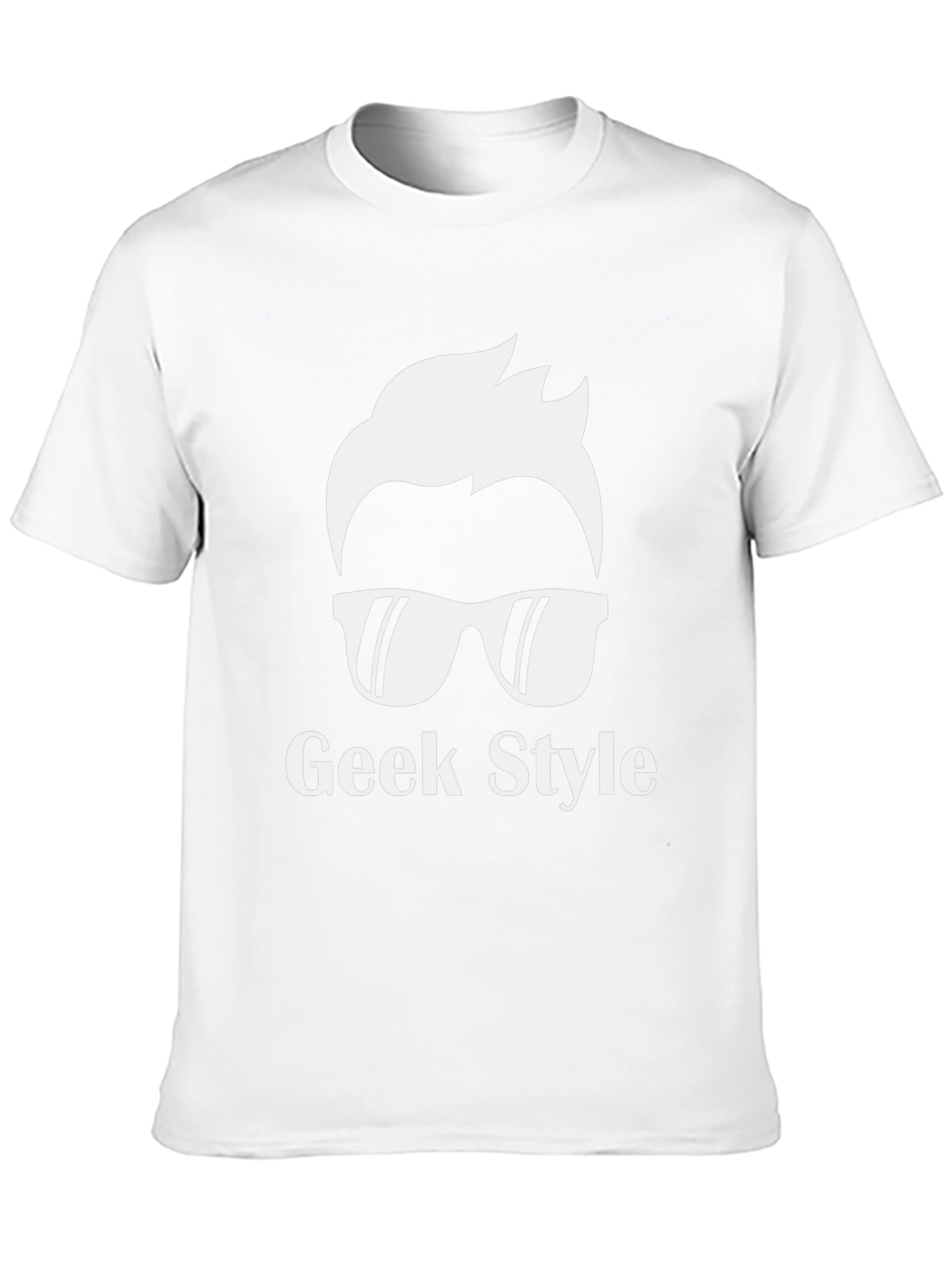 Geek Style Graphic Tee - Black Casual T-Shirt