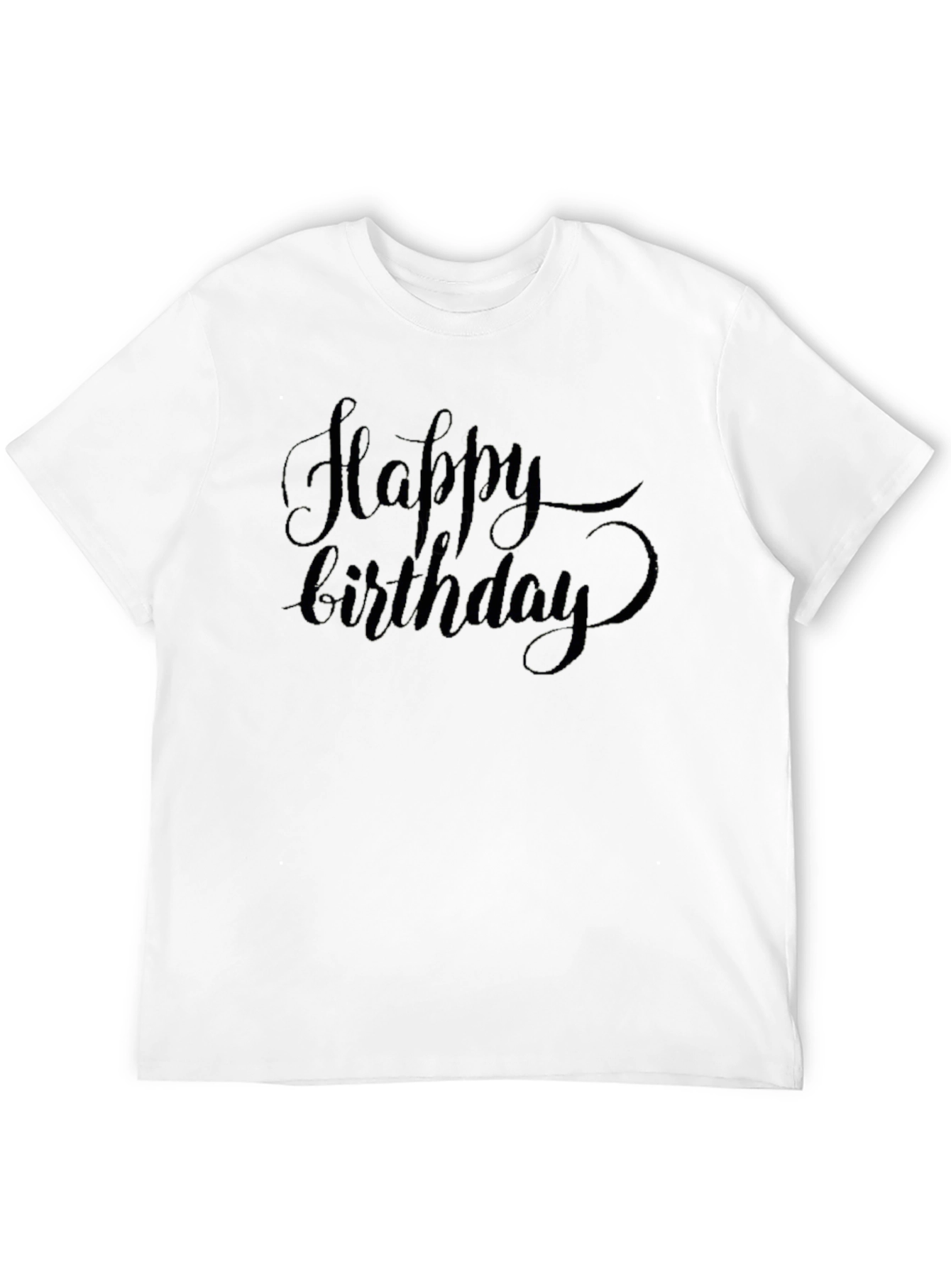 Happy Birthday Black Graphic T-Shirt