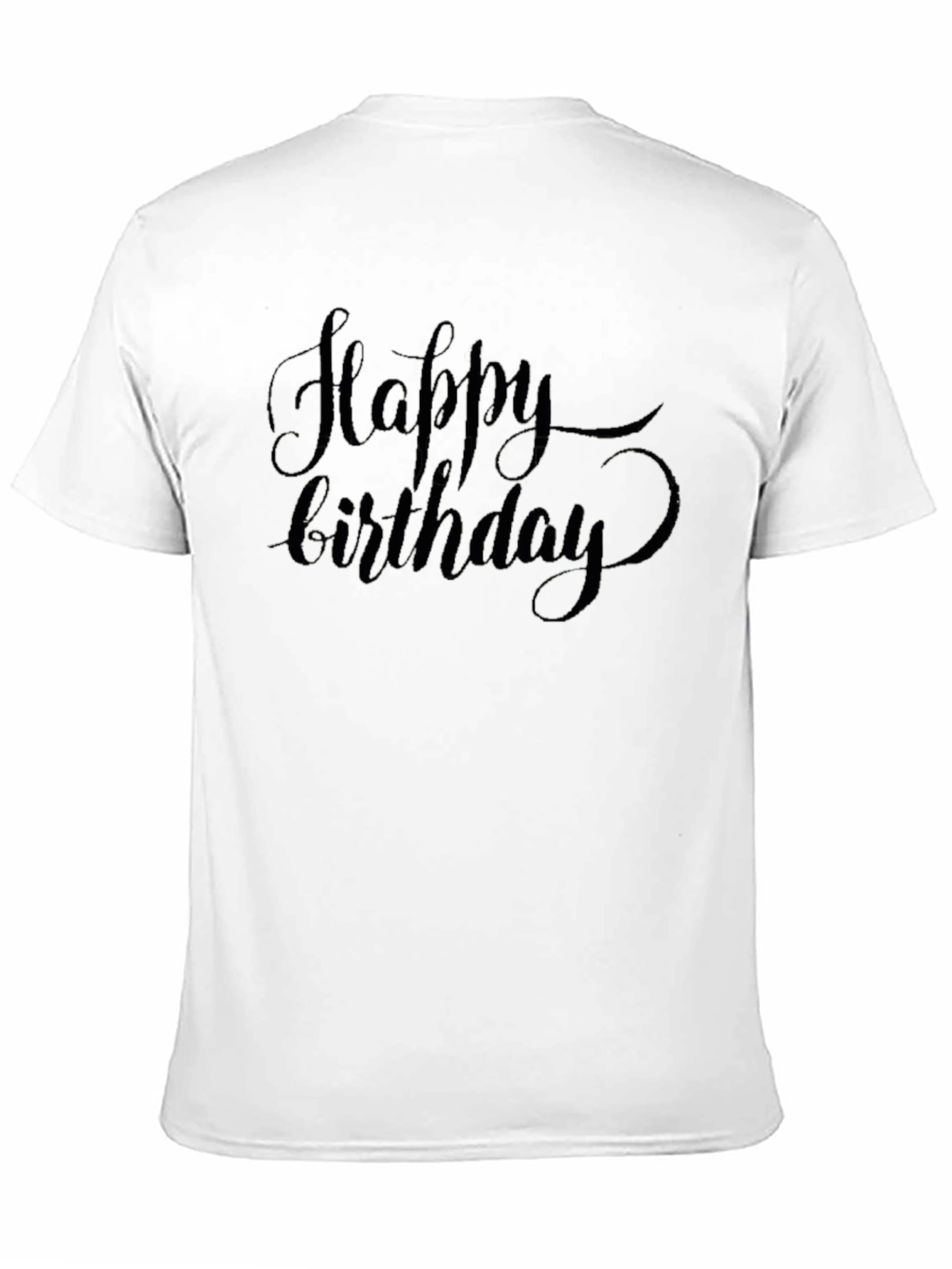 Happy Birthday Black Graphic T-Shirt