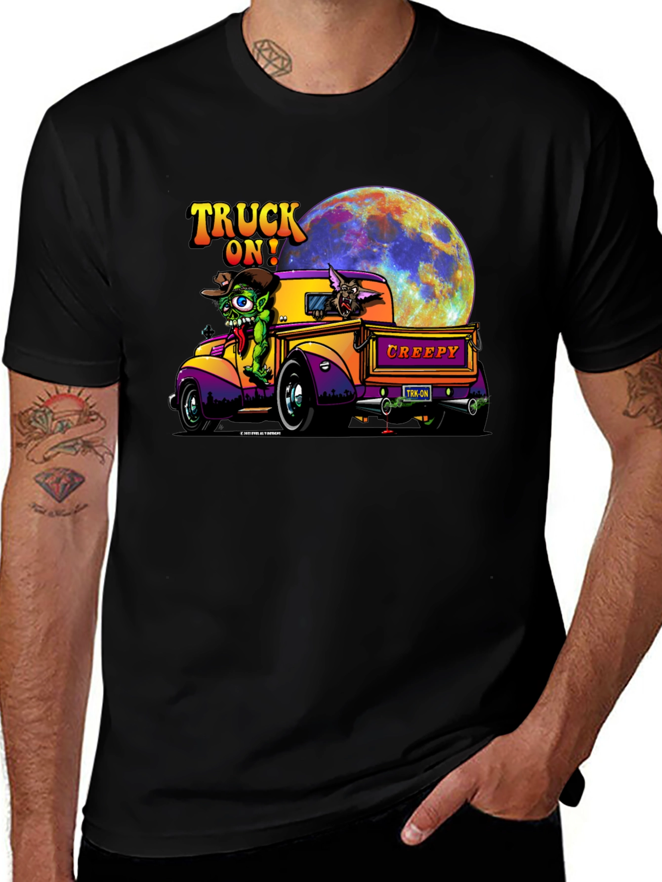 Truck On! Creepy Cartoon Graphic Tee