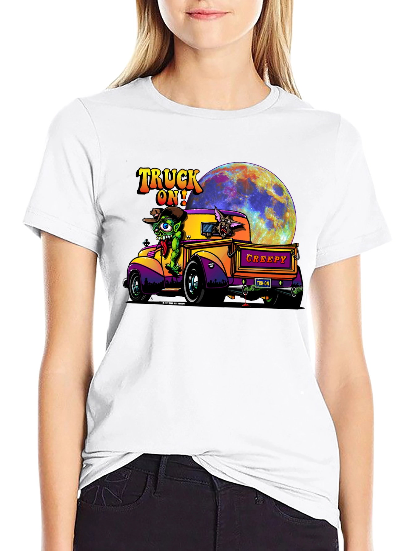 Truck On! Creepy Cartoon Graphic Tee
