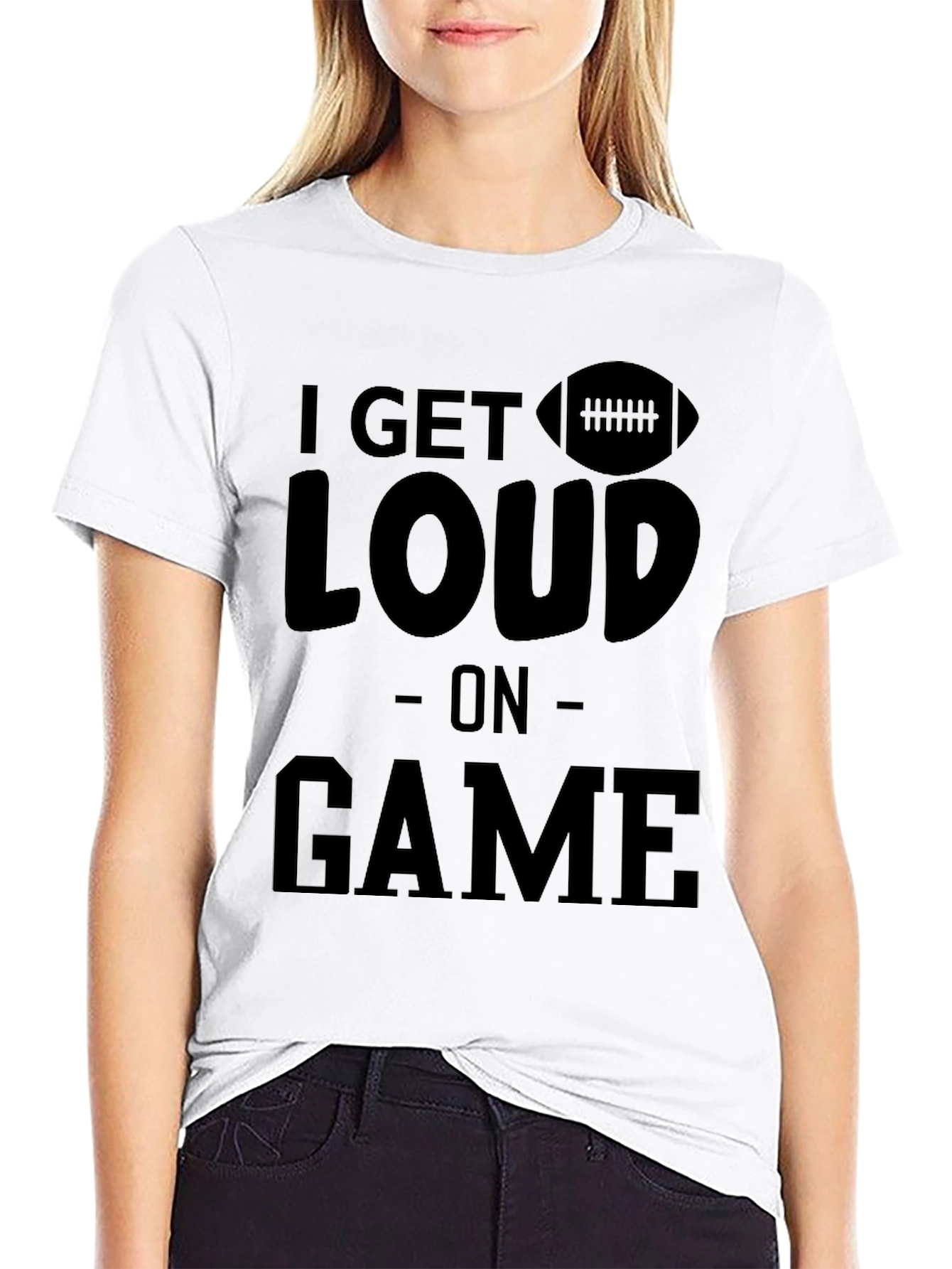 I Get Loud On Game Black Graphic T-Shirt