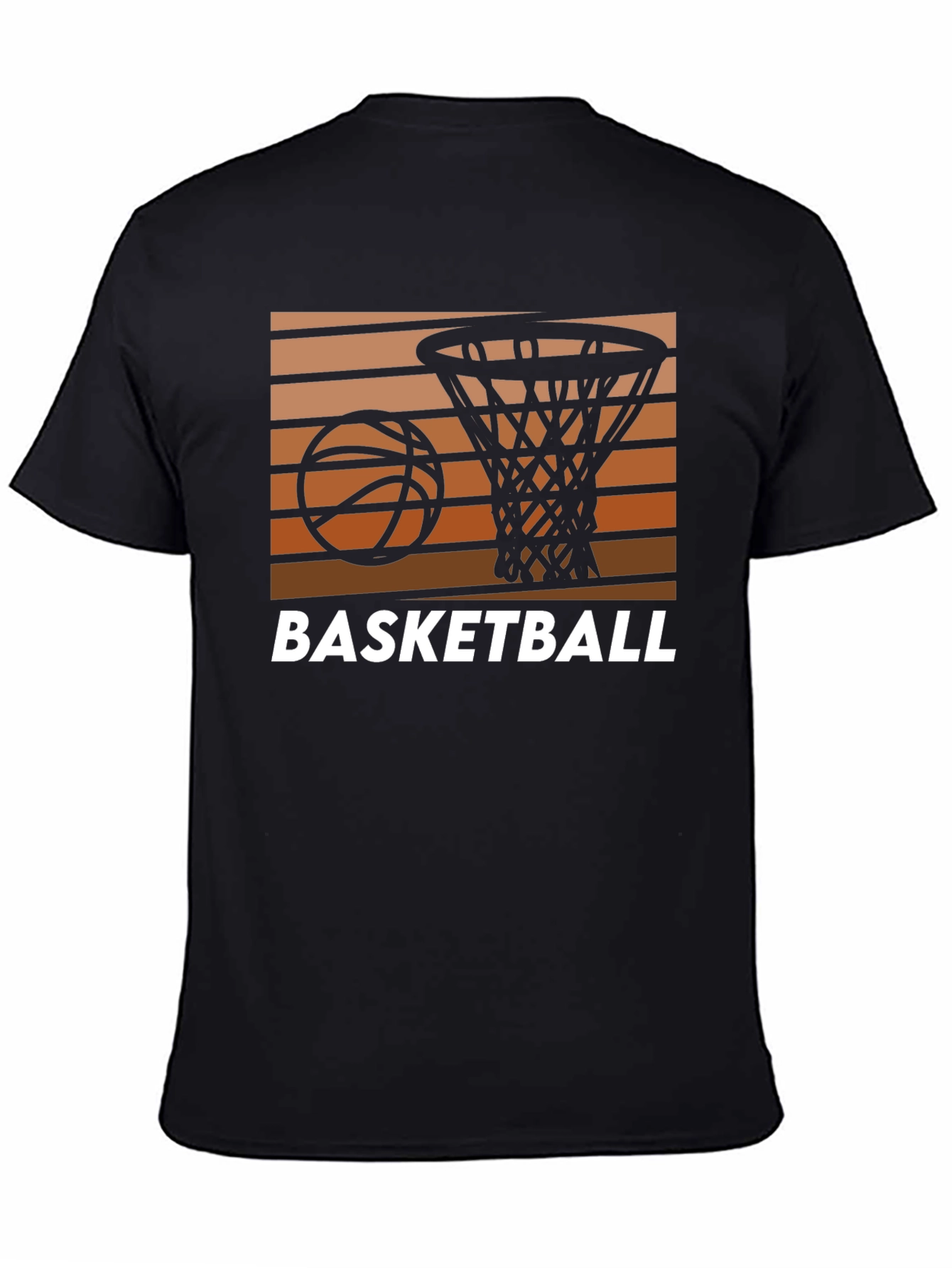 Basketball Graphic Tee - Retro Style Cotton Shirt