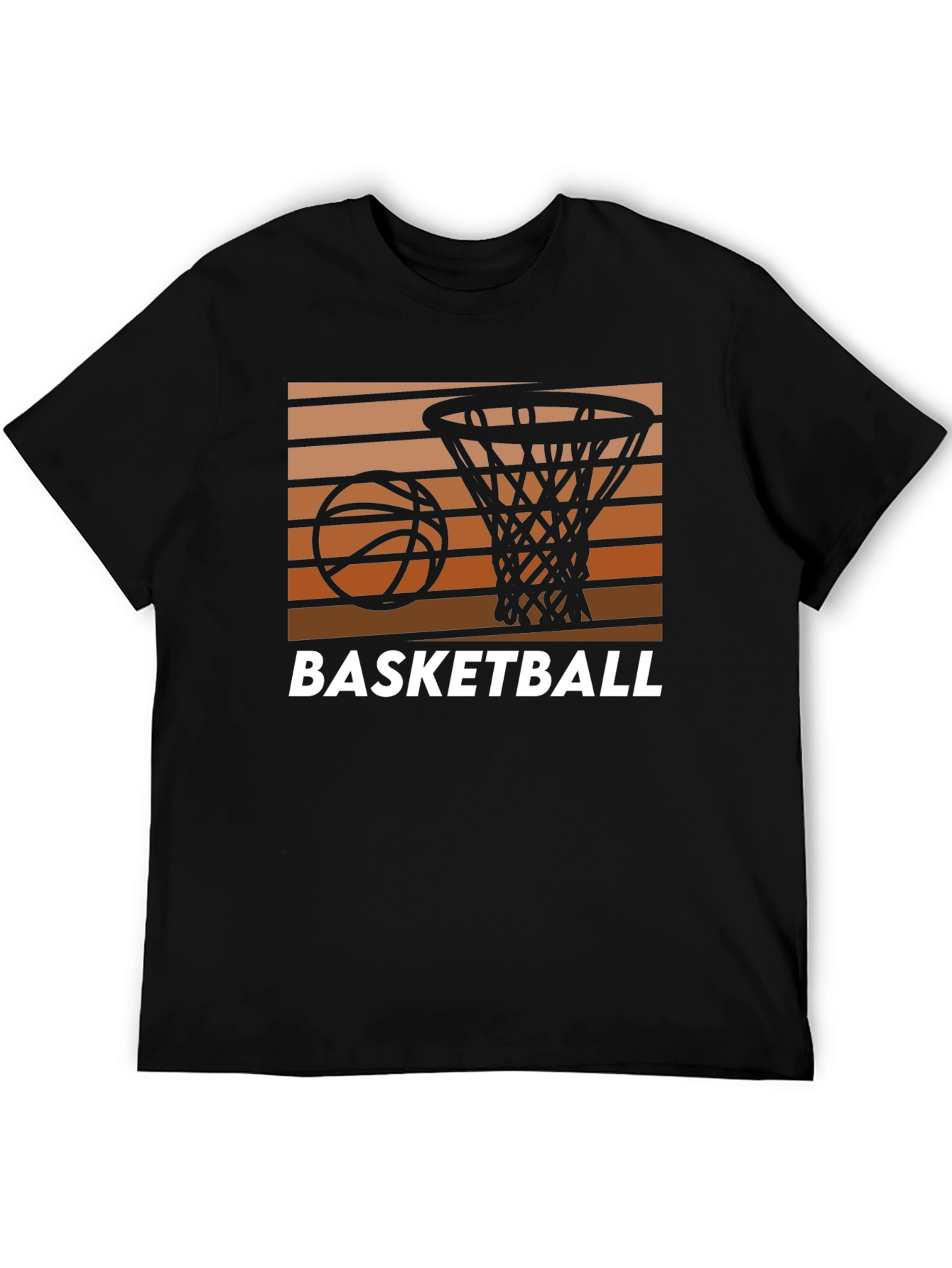 Basketball Graphic Tee - Retro Style Cotton Shirt