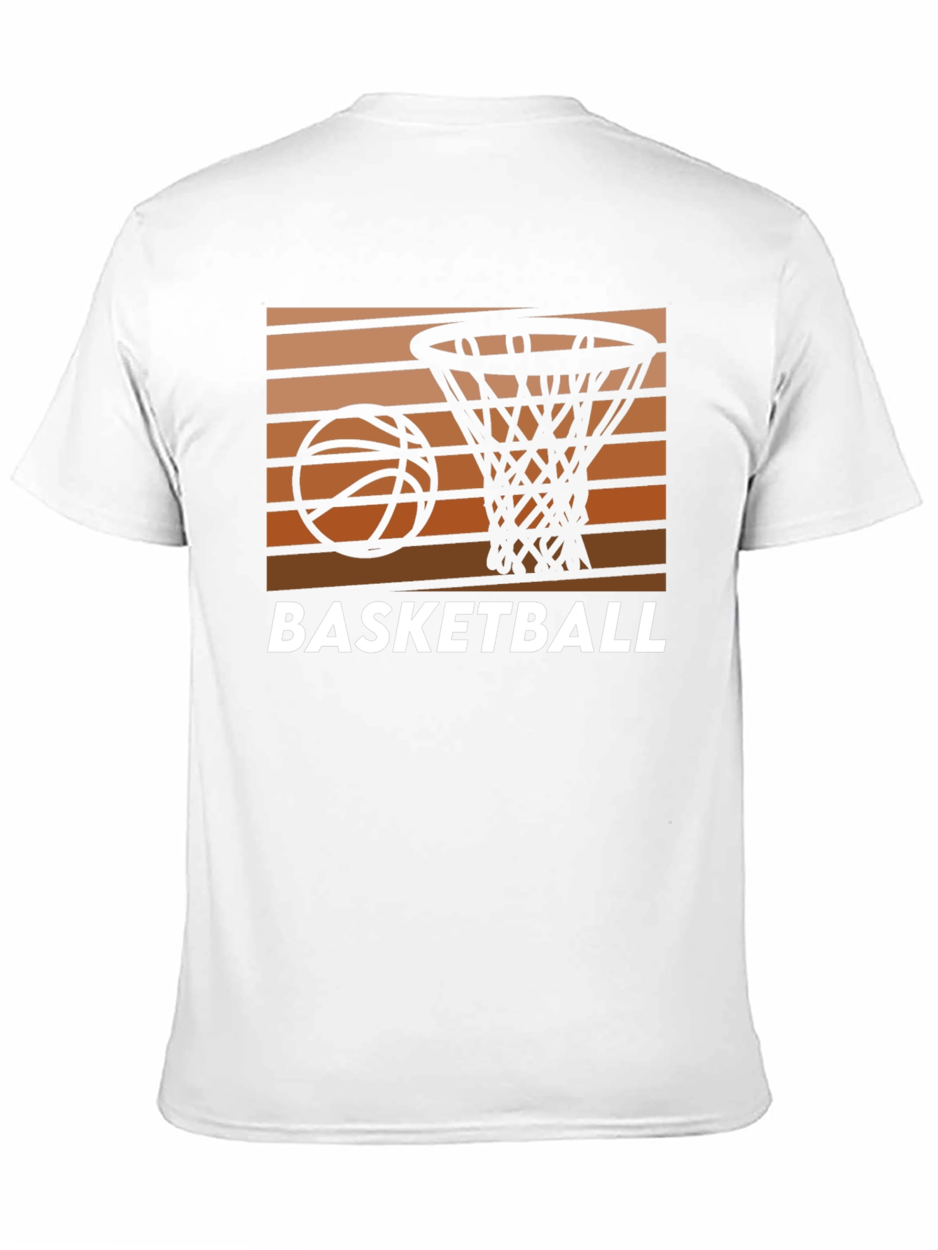 Basketball Graphic Tee - Retro Style Cotton Shirt