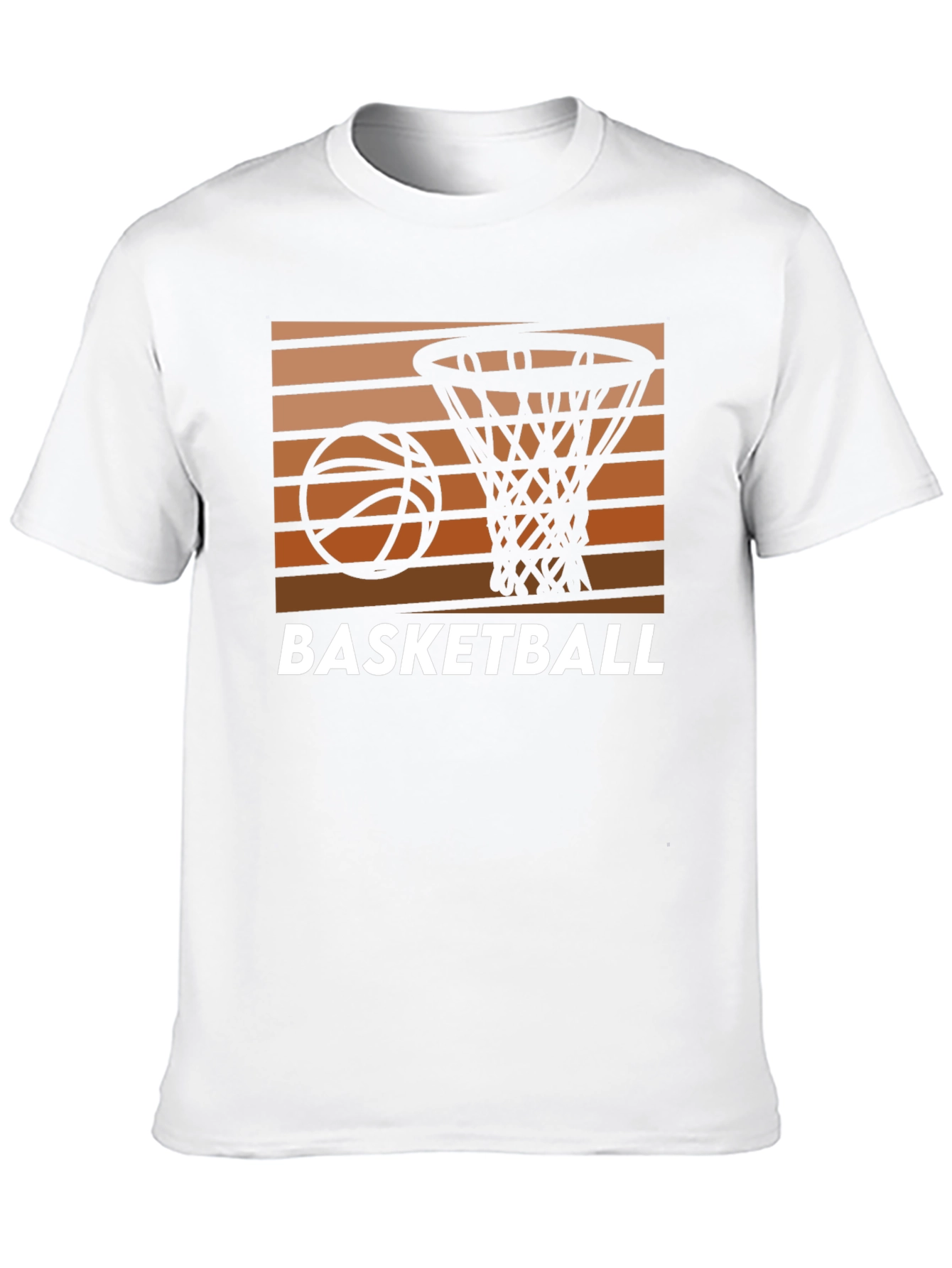 Basketball Graphic Tee - Retro Style Cotton Shirt