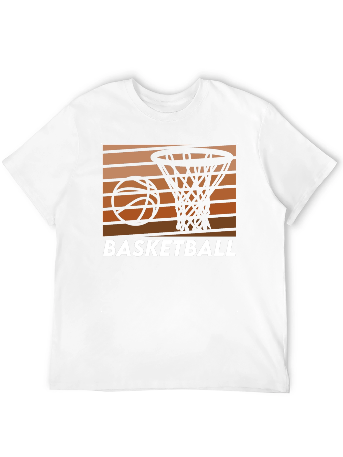 Basketball Graphic Tee - Retro Style Cotton Shirt