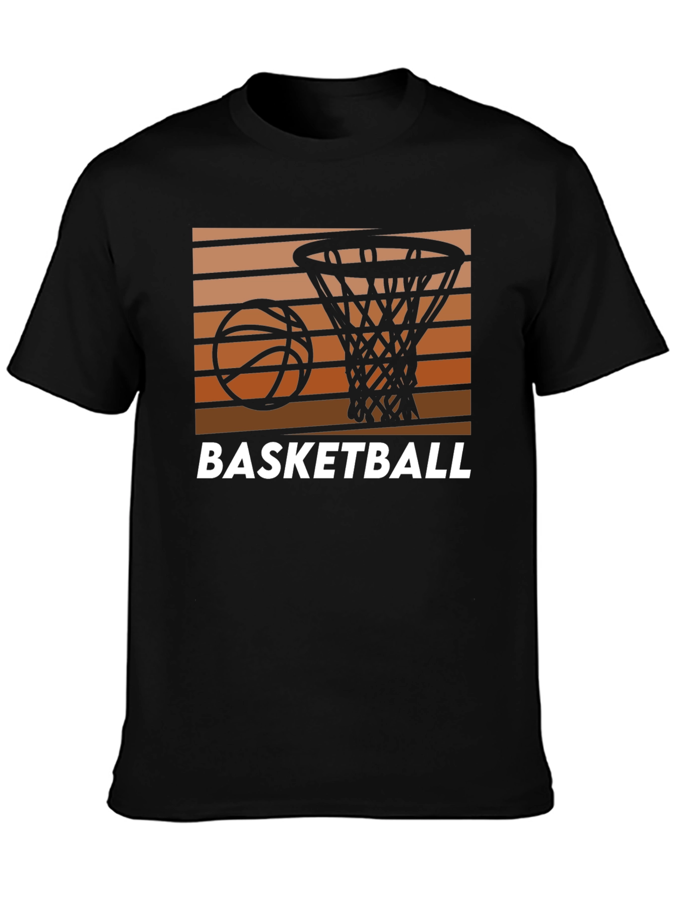 Basketball Graphic Tee - Retro Style Cotton Shirt