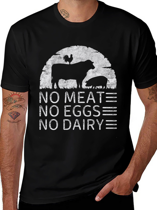 Vegan T-Shirt - No Meat No Eggs No Dairy