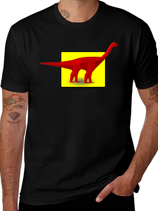 Dino Graphic Tee - Geometric Dinosaur Design