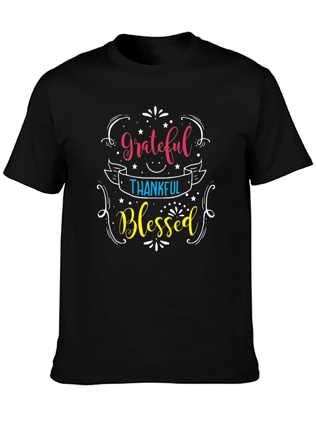 Grateful Thankful Blessed Graphic T-Shirt