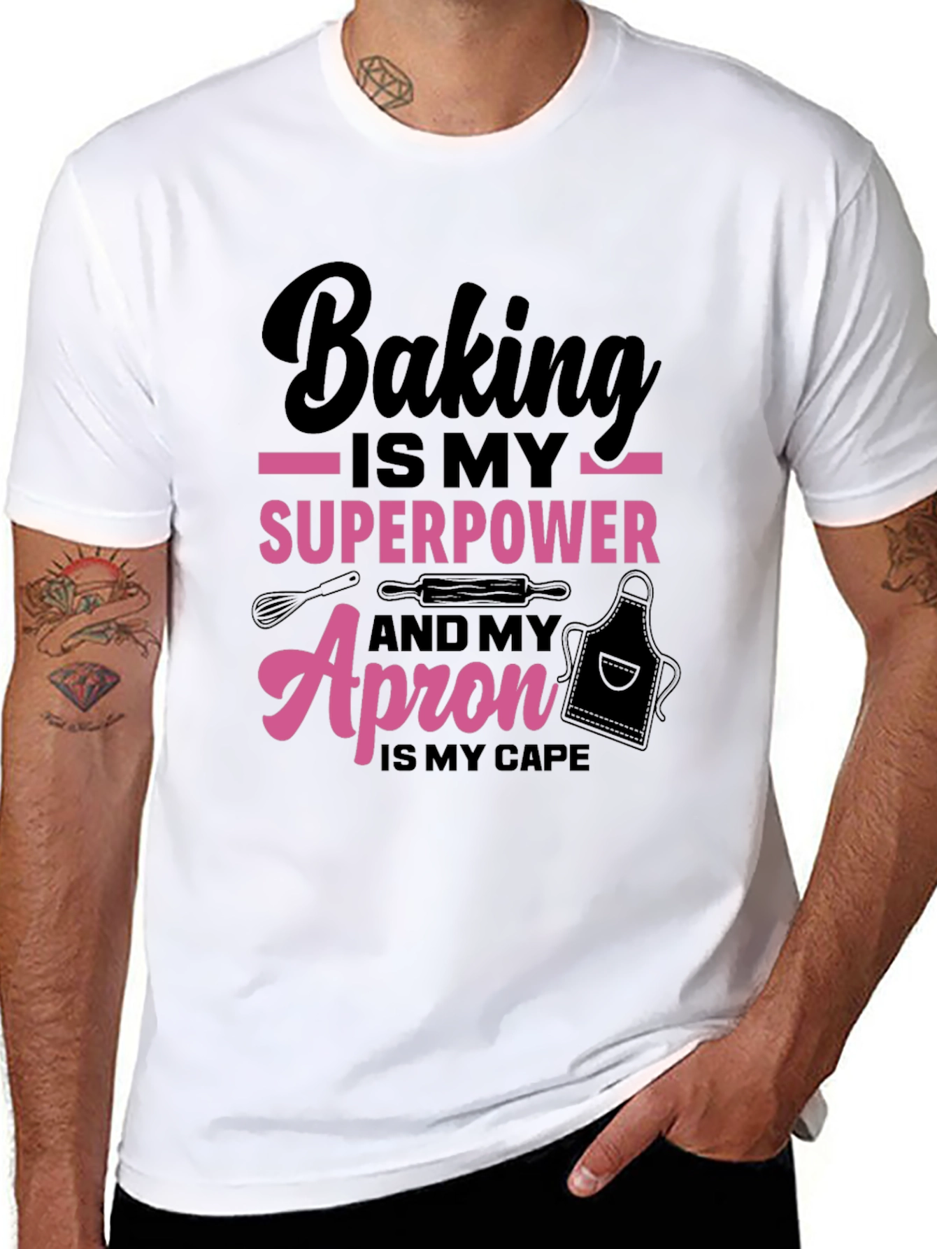 Baking Superpower T-Shirt - Bakers Apron Cape