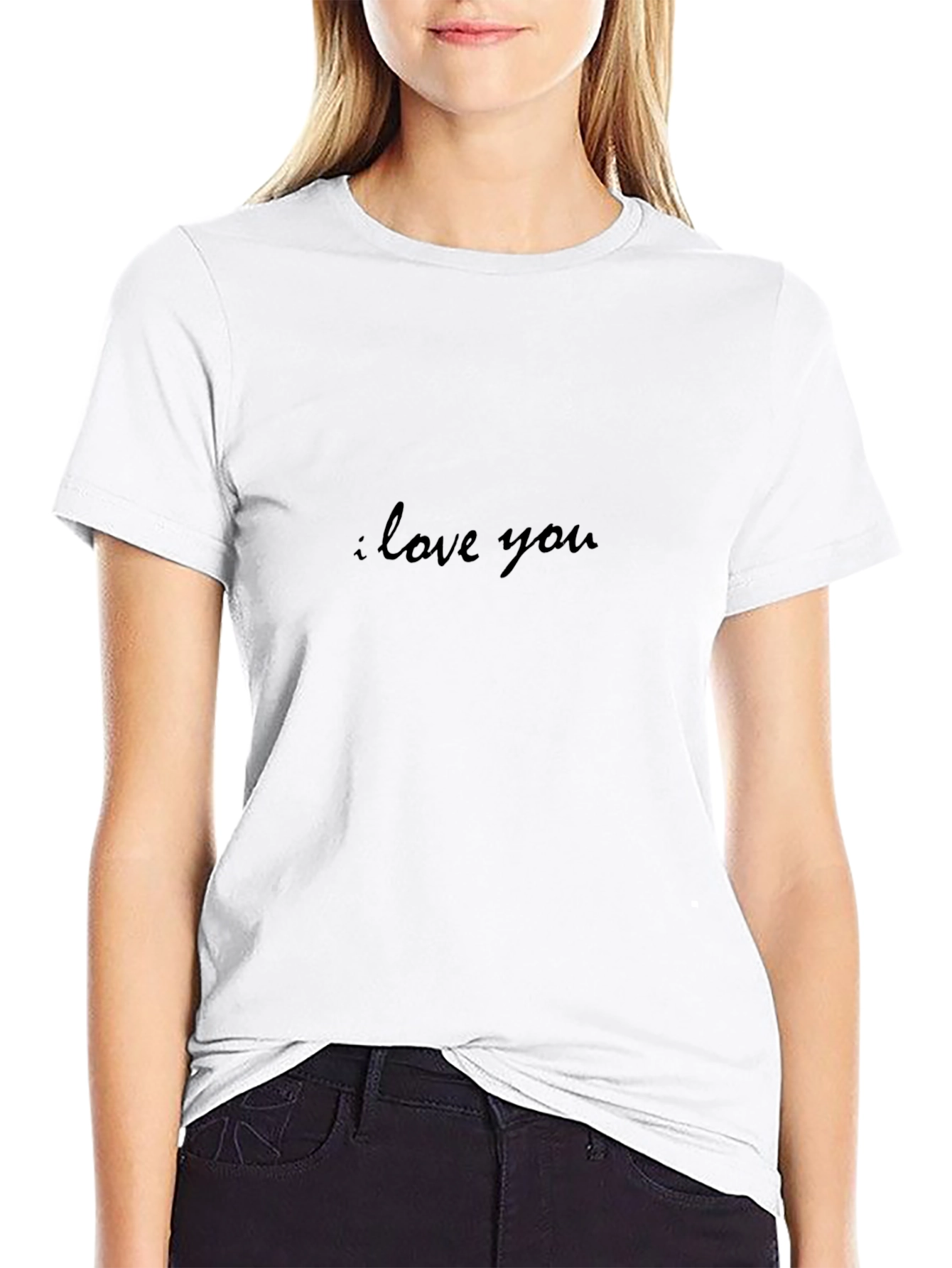 I Love You Black T-Shirt - Soft Style Tee