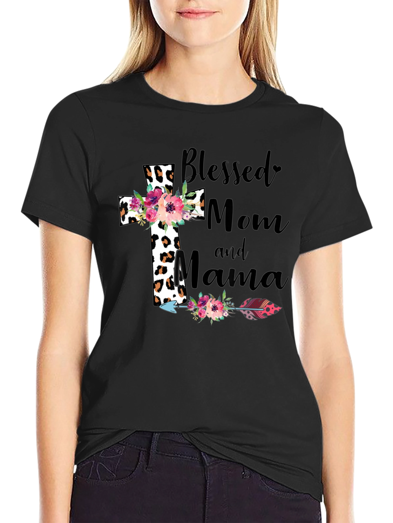 Blessed Mom Mama Graphic Tee