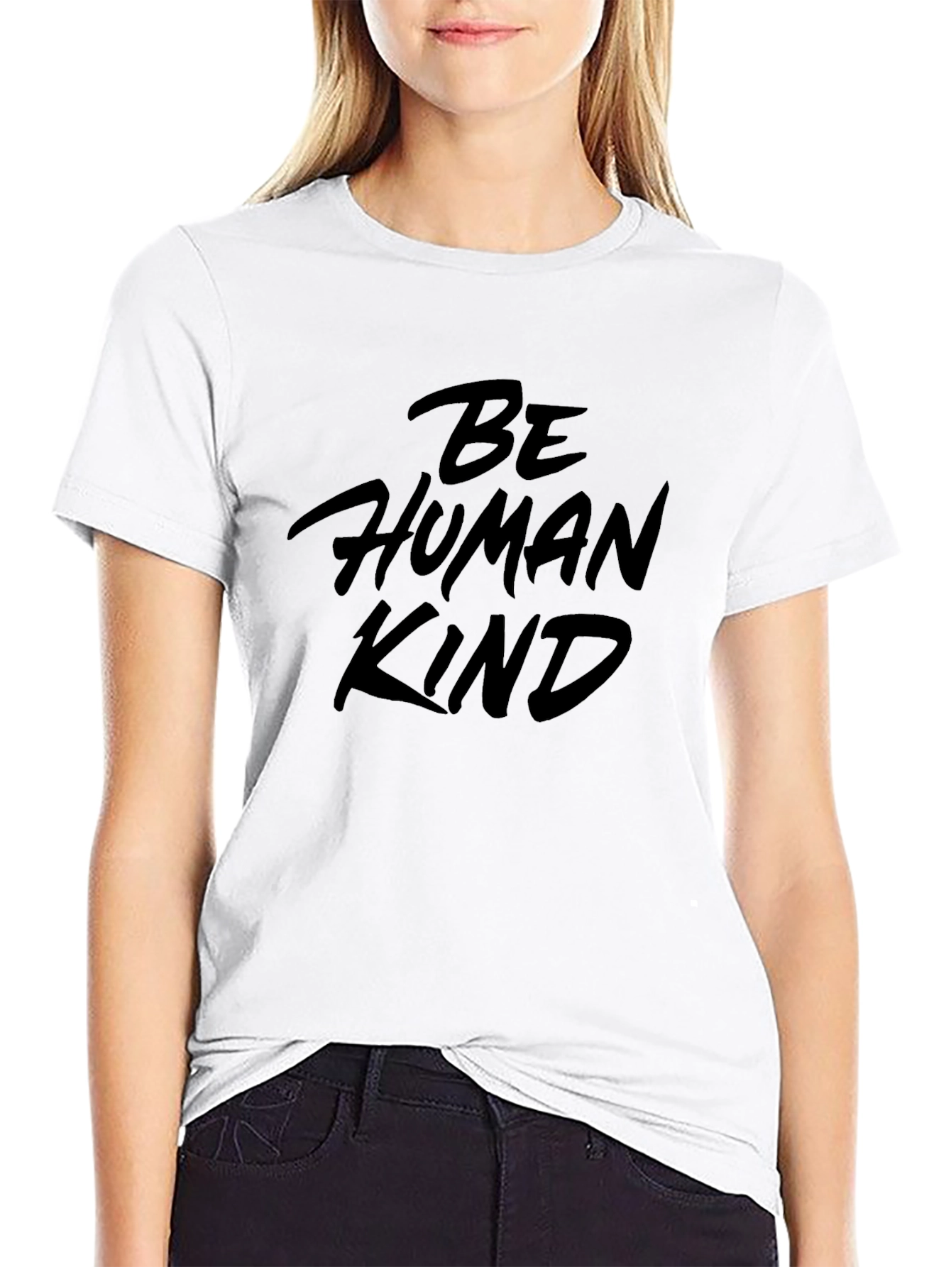 Be Human Kind Graphic Tee - Black T-Shirt