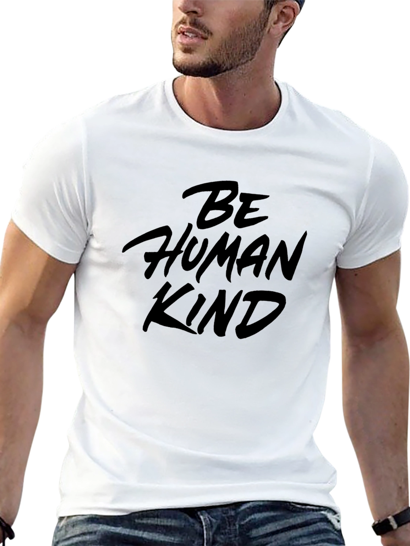 Be Human Kind Graphic Tee - Black T-Shirt