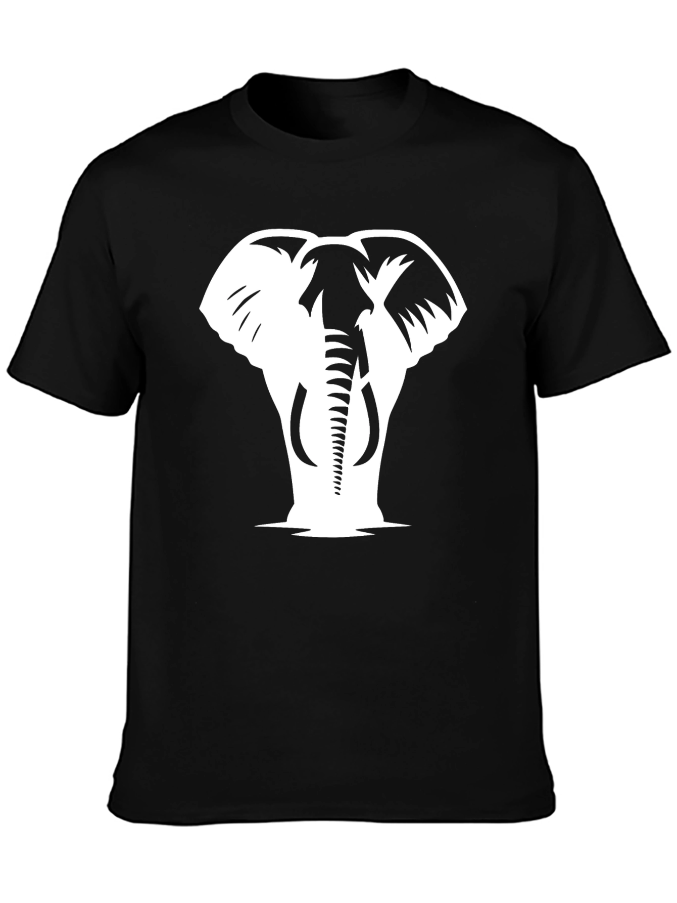 Elephant Graphic Tee - Stylish Black Cotton T-Shirt