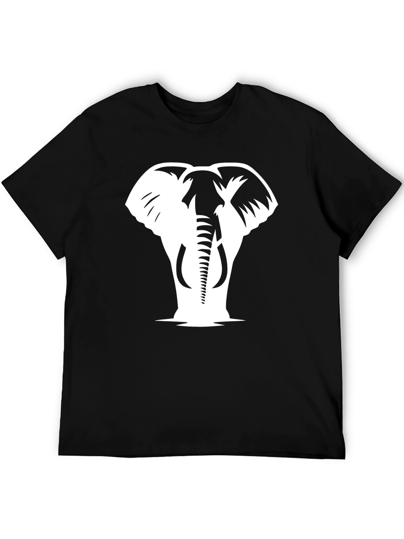 Elephant Graphic Tee - Stylish Black Cotton T-Shirt