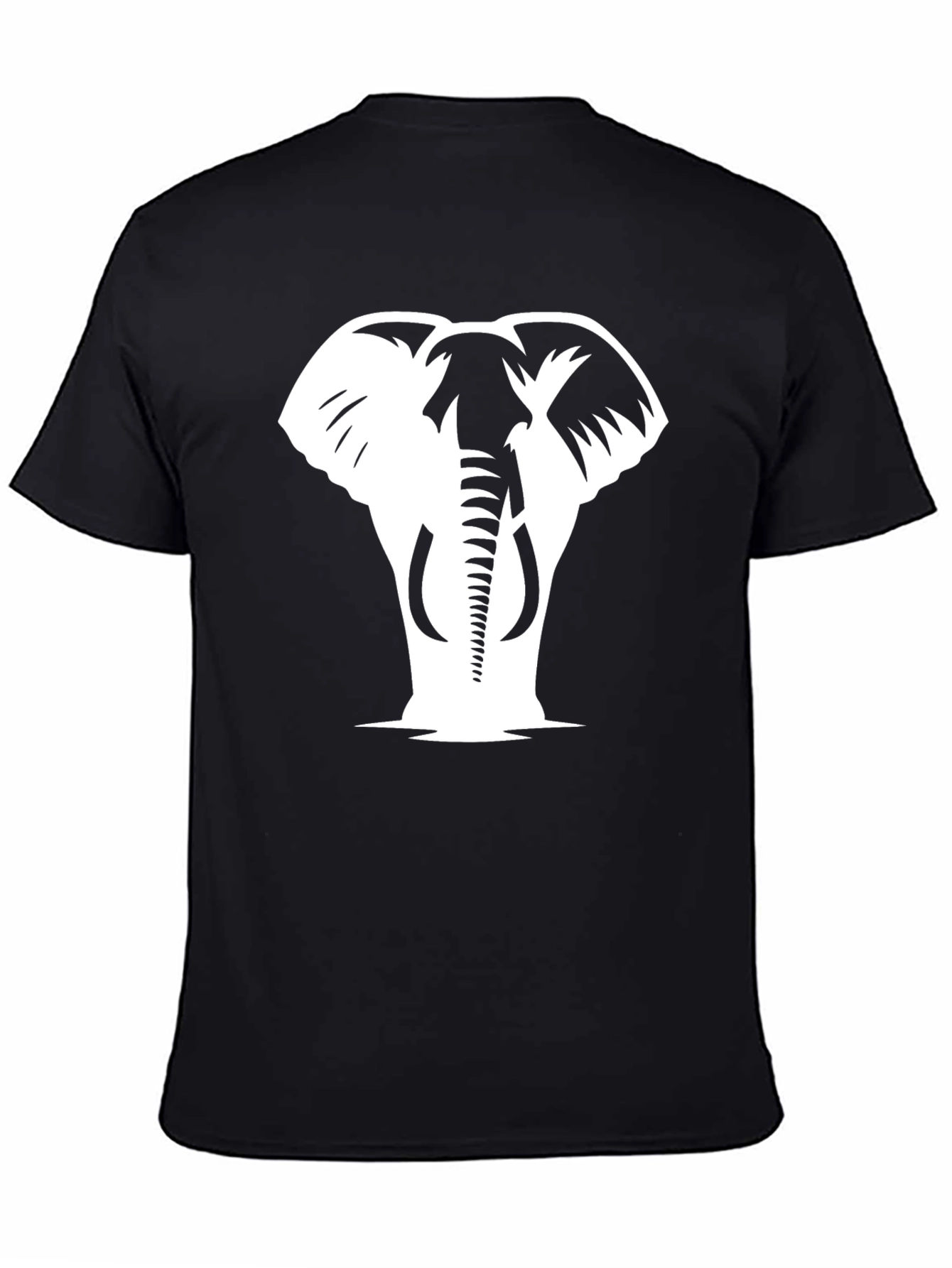 Elephant Graphic Tee - Stylish Black Cotton T-Shirt