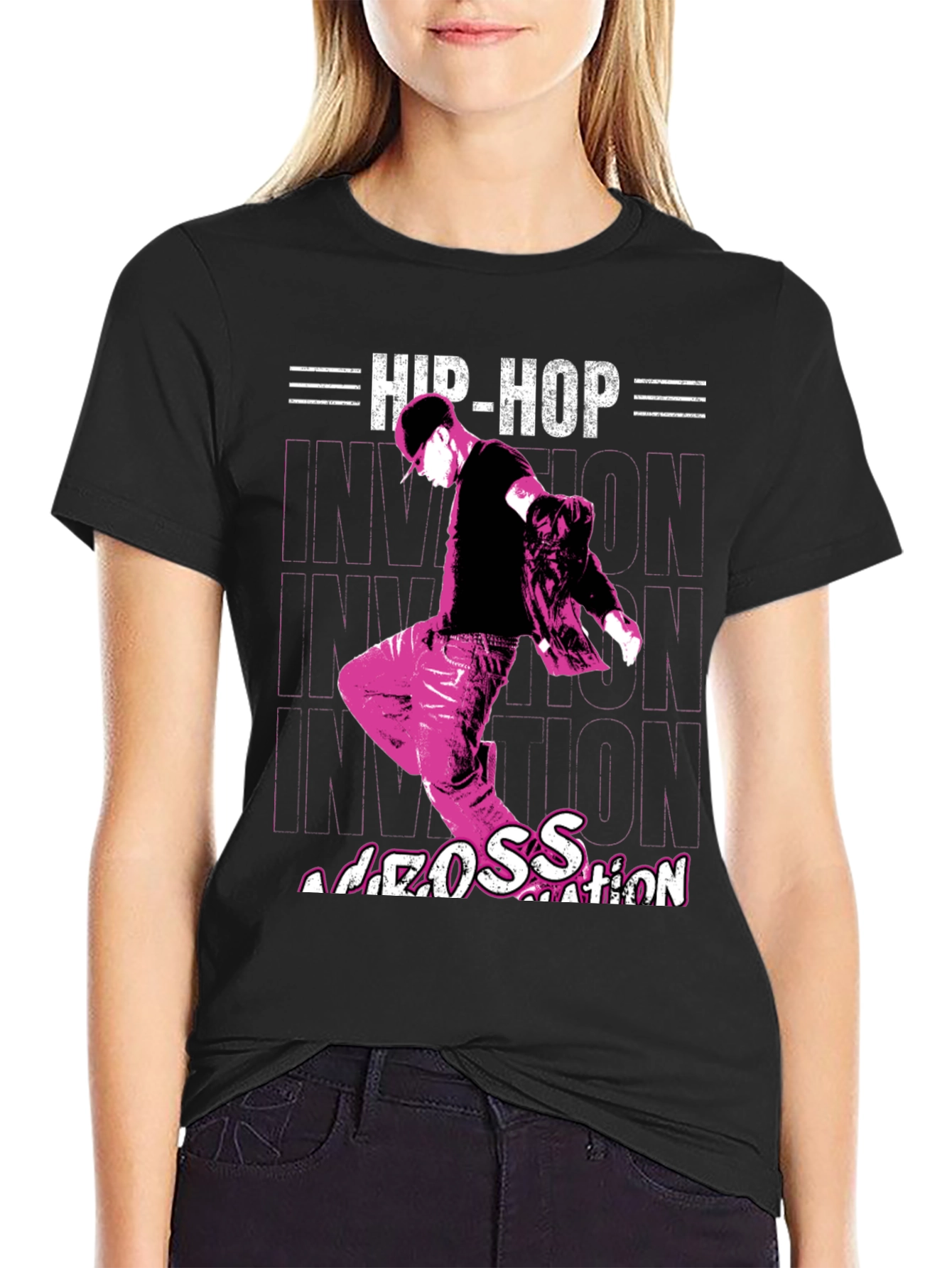Hip-Hop Nation Graphic Tee - Black