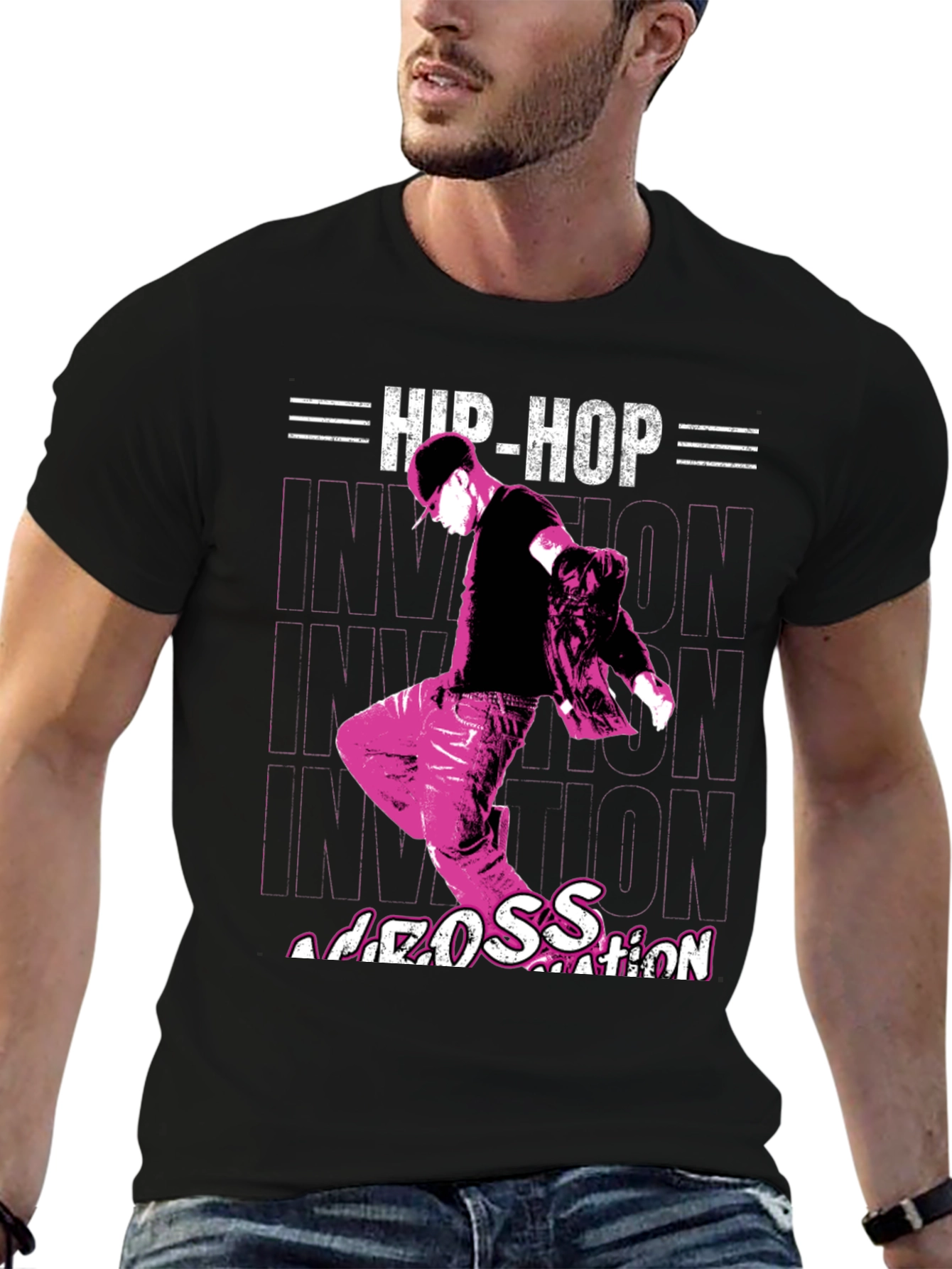 Hip-Hop Nation Graphic Tee - Black