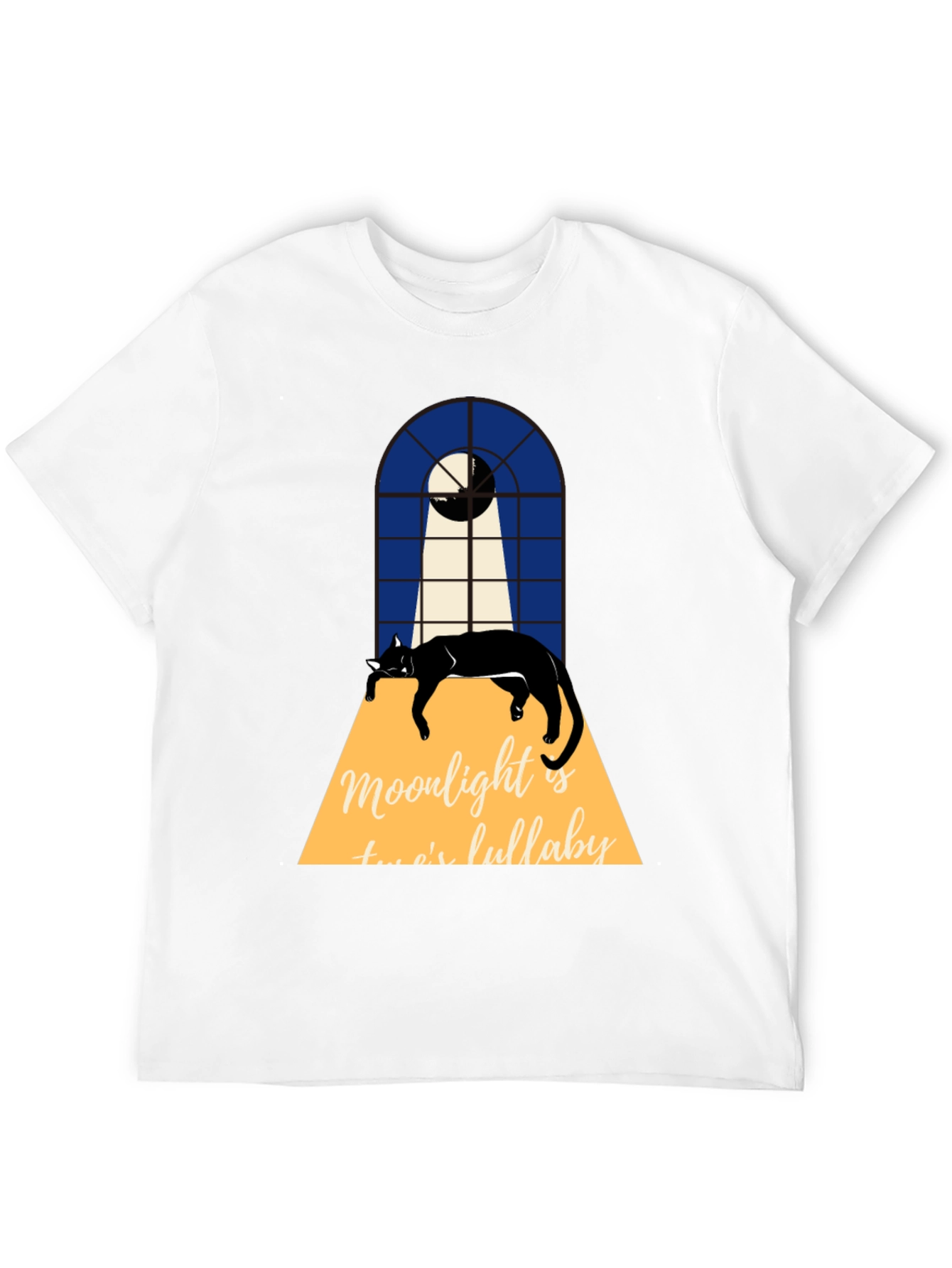 Moonlight Cat Lullaby Graphic Tee