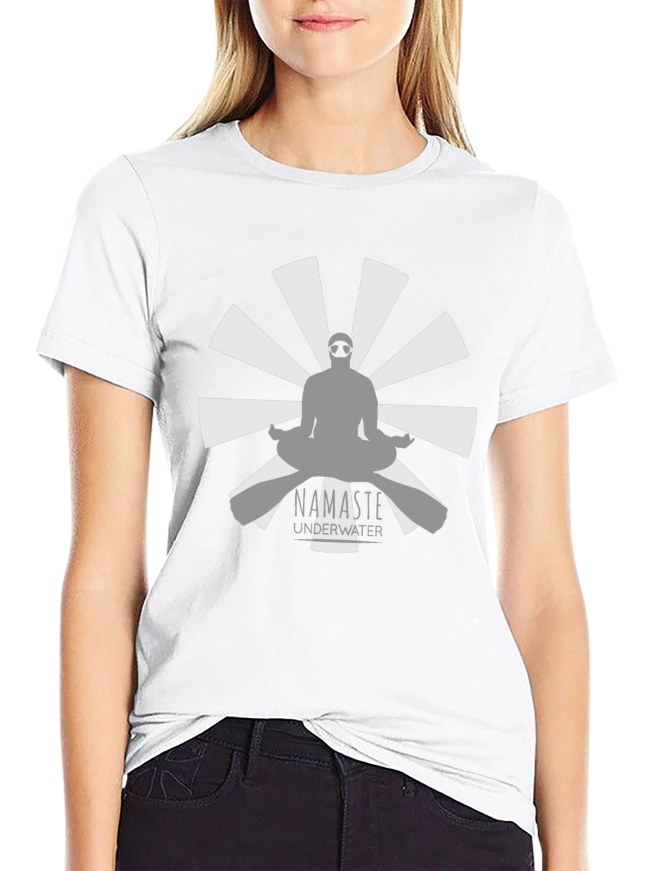 Namaste Underwater Graphic T-Shirt