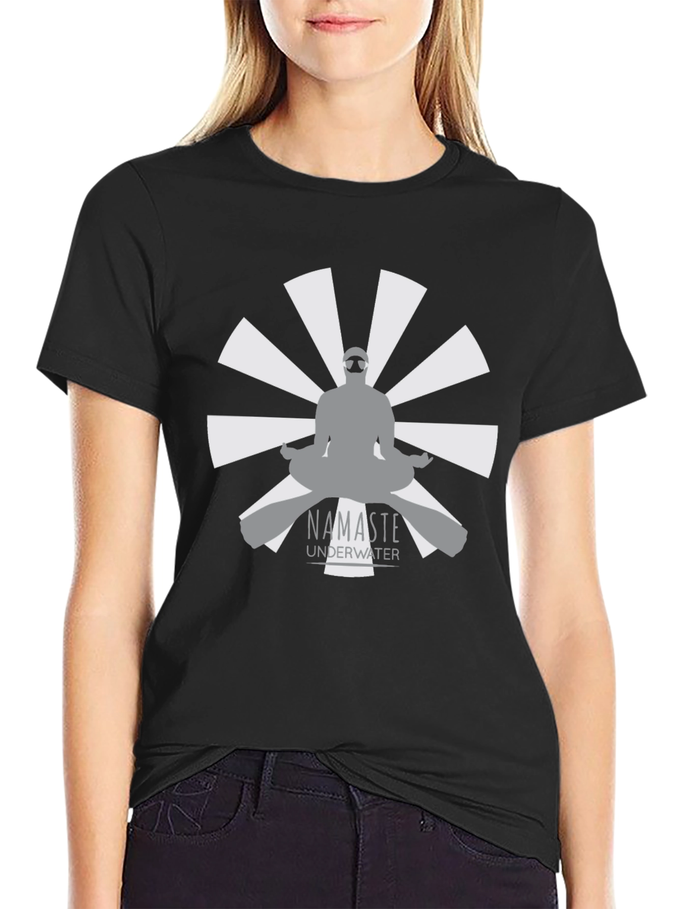 Namaste Underwater Graphic T-Shirt