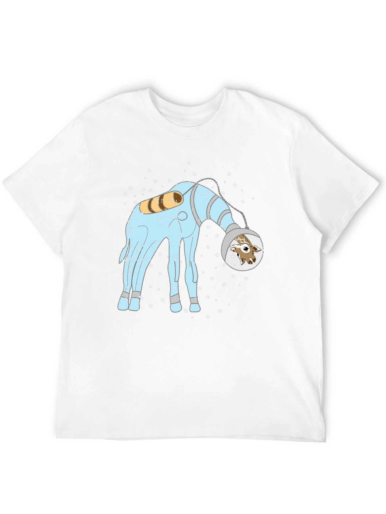 Giraffe Astronaut Graphic Tee - Cosmic Style
