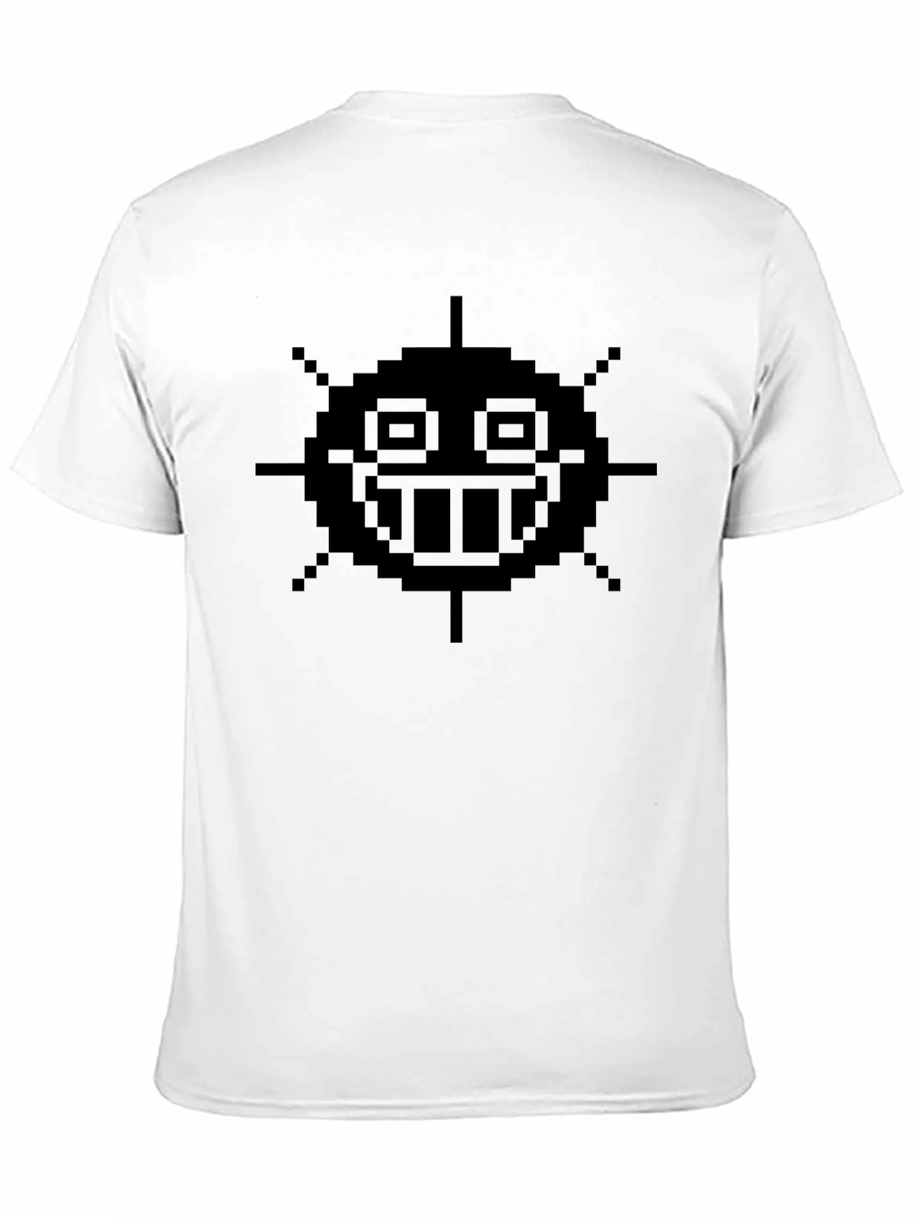 Pixel Art Sun Graphic Black T-Shirt